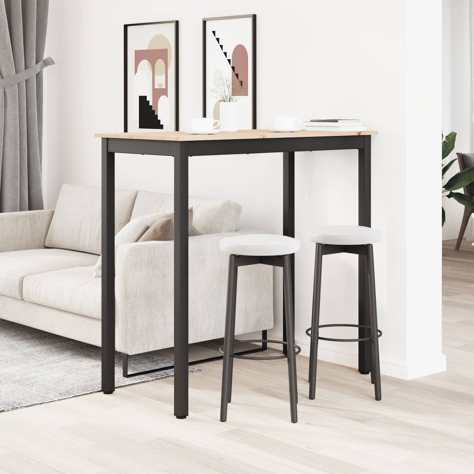 Bartafel Naturel 110 x 55 x 105 cm Massief grenenhout is nu te koop bij PeponiXL, paradijselijk wonen!