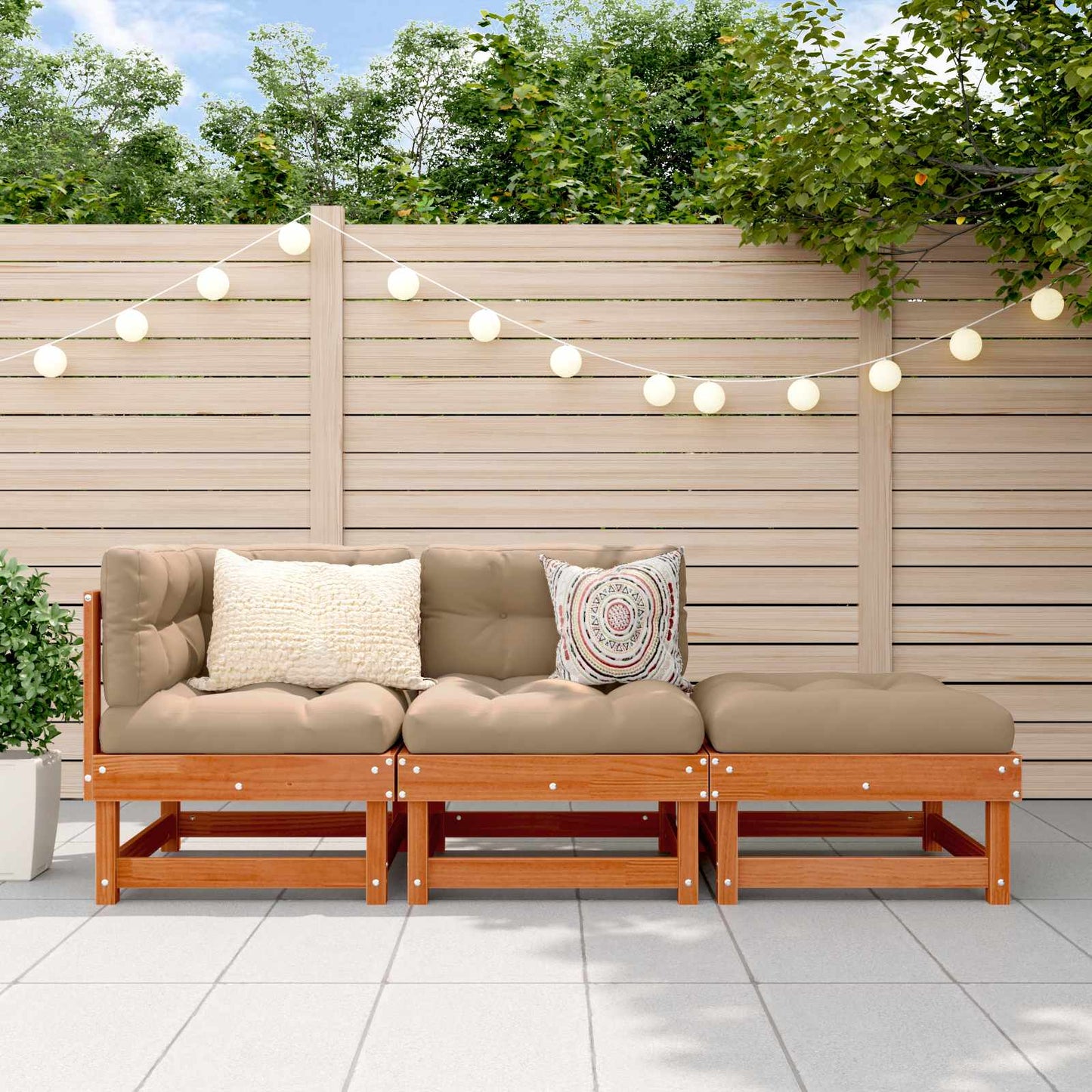 Sectie Sofa Eenheden Wasbruin 183 x 61 x 62 cm is nu te koop bij PeponiXL, paradijselijk wonen!