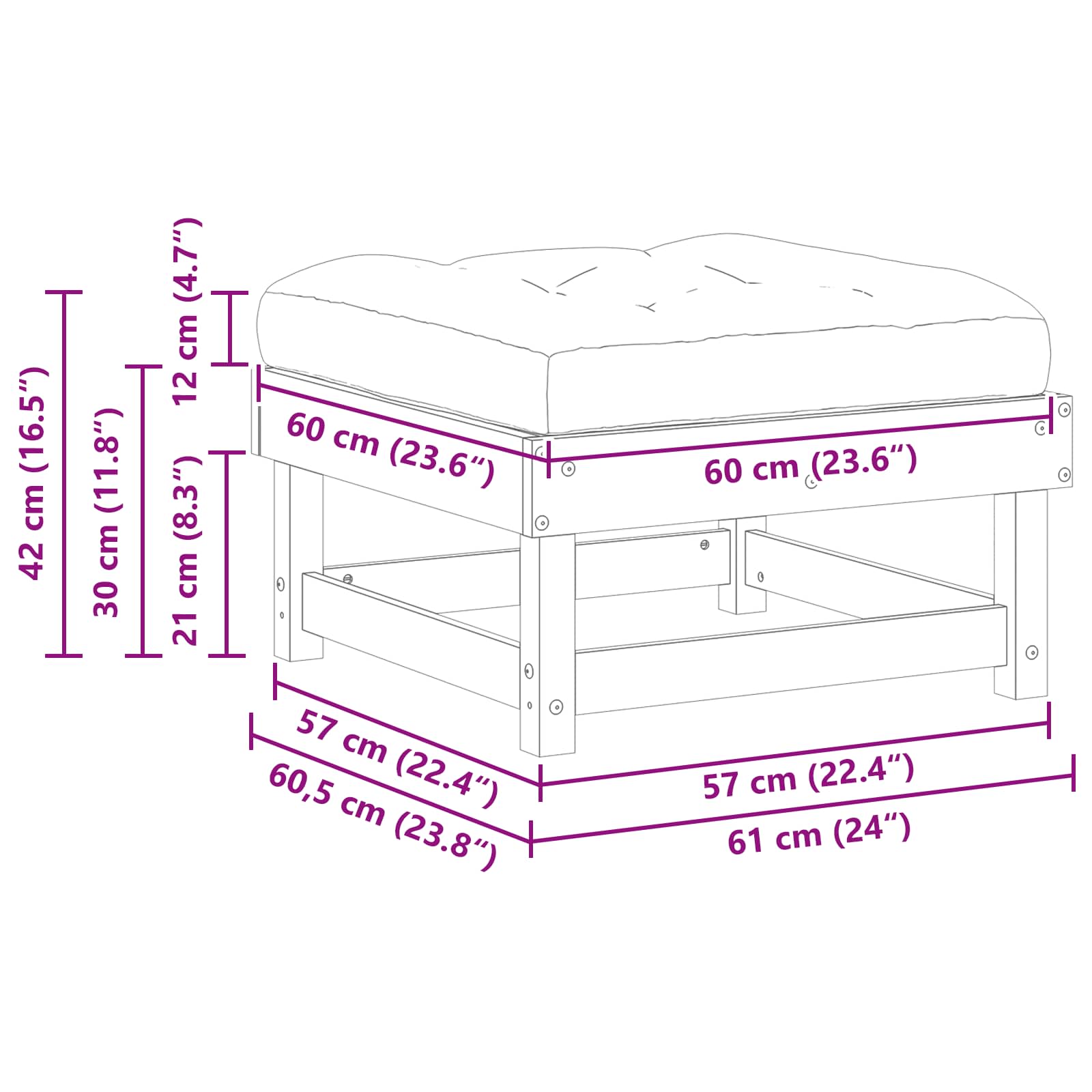 Tuinvoetsteun Massief grenenhout Waskleur Bruin is nu te koop bij PeponiXL, paradijselijk wonen!
