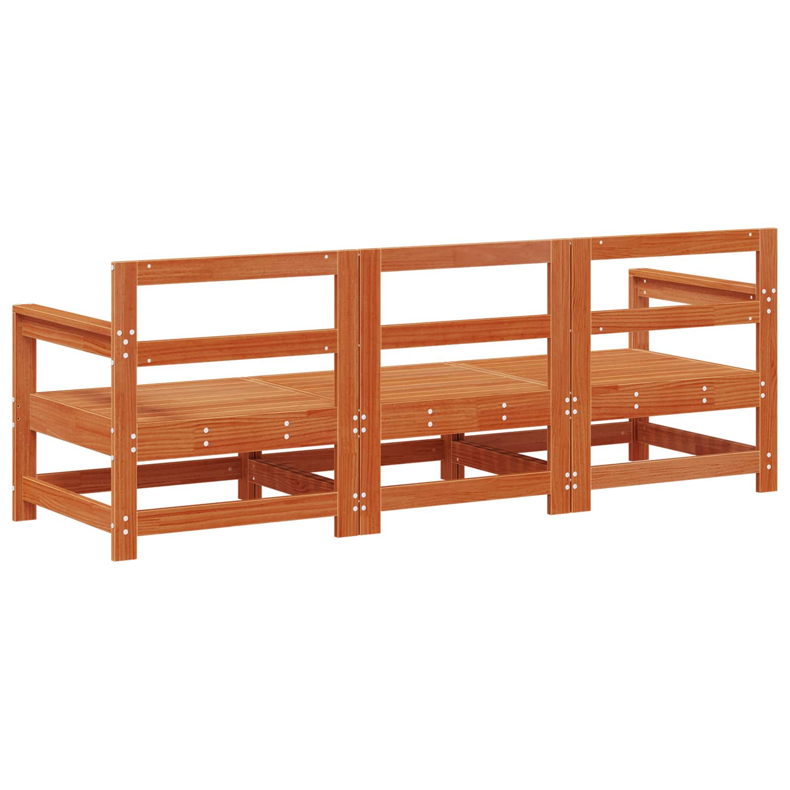 Sectie Sofa Eenheden 3 Stuk Wasbruin Massief grenenhout is nu te koop bij PeponiXL, paradijselijk wonen!
