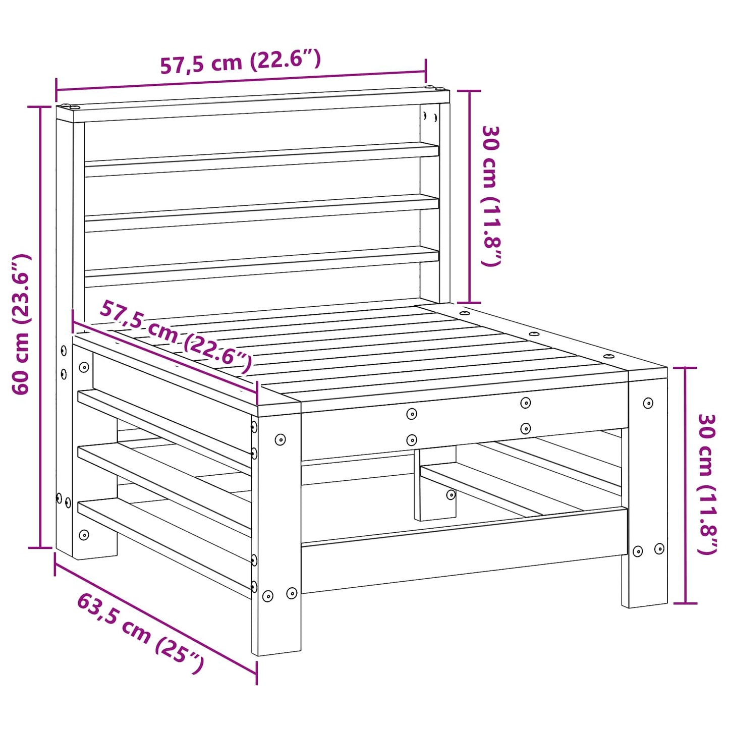 Tuin Midden Sofa Massief grenenhout Wax Bruin Den is nu te koop bij PeponiXL, paradijselijk wonen!