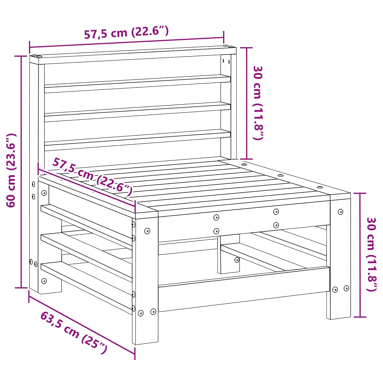 Tuin Midden Sofa Massief grenenhout Wax Bruin Den is nu te koop bij PeponiXL, paradijselijk wonen!