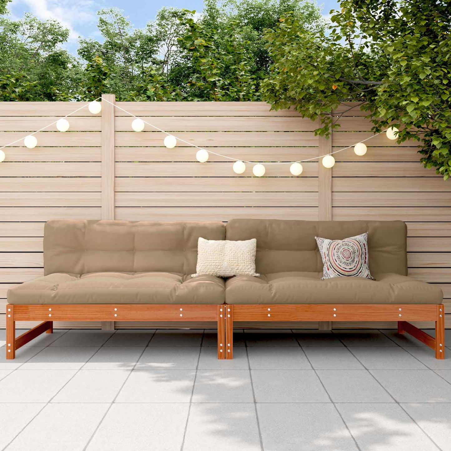 Tuin Midden Sofa Massief grenenhout Wasbruin 240 x 84 x 70 cm is nu te koop bij PeponiXL, paradijselijk wonen!