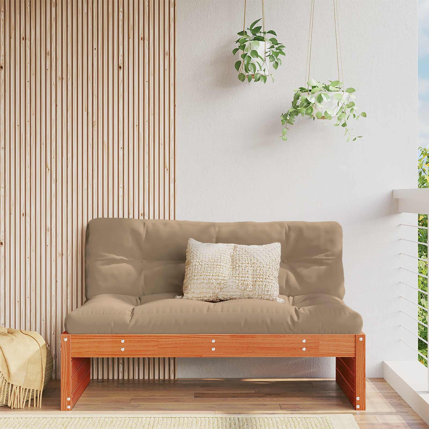 Tuin Midden Sofa Massief Vurenhout Wasbruin 120 x 95 x 69 cm is nu te koop bij PeponiXL, paradijselijk wonen!