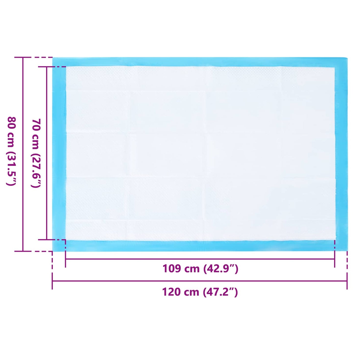 Niet-geweven stof huisdier trainingspad 300 pcs 120 x 80 cm is nu te koop bij PeponiXL, paradijselijk wonen!