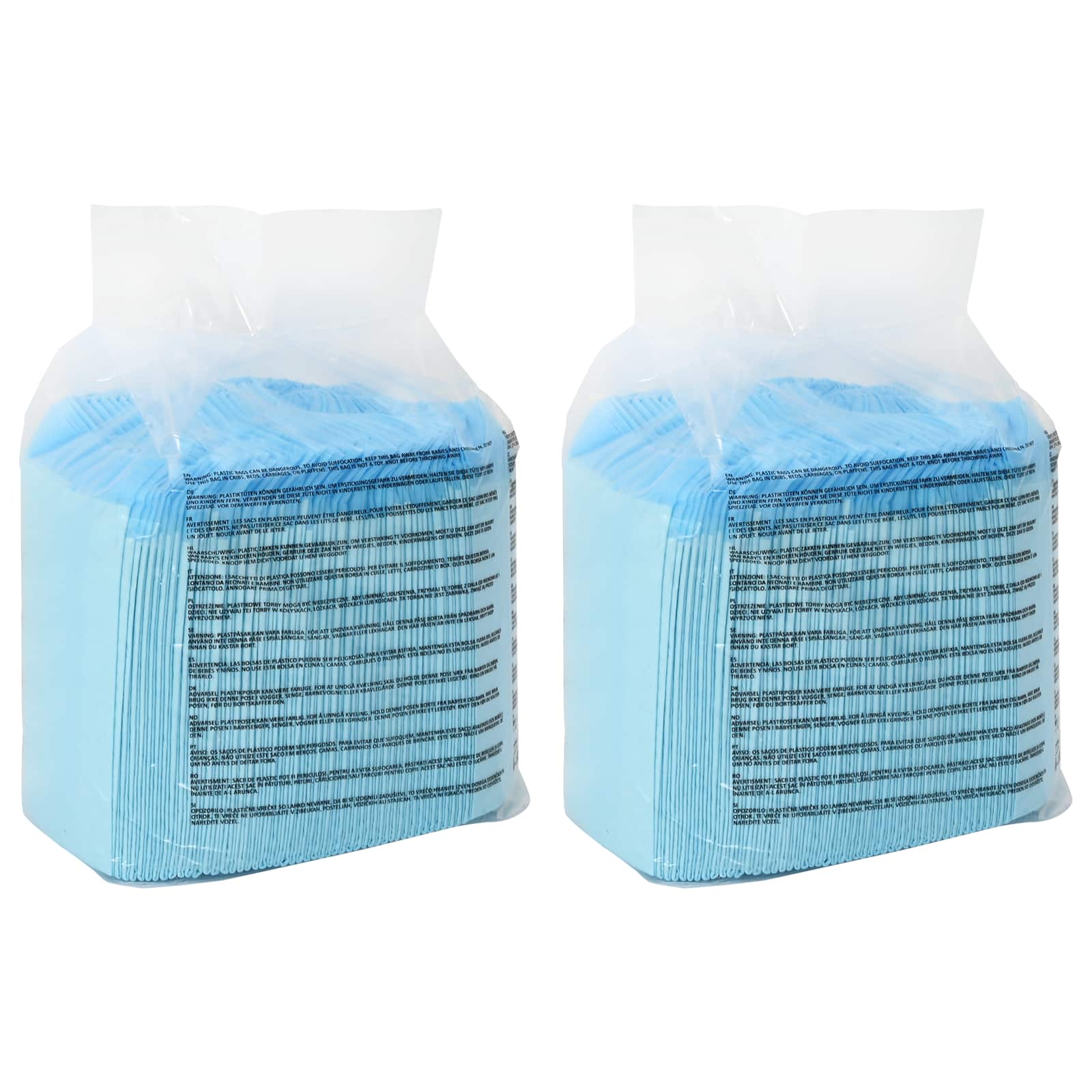 Niet-geweven stof huisdier trainingspad 100 pcs Blauw en Wit is nu te koop bij PeponiXL, paradijselijk wonen!