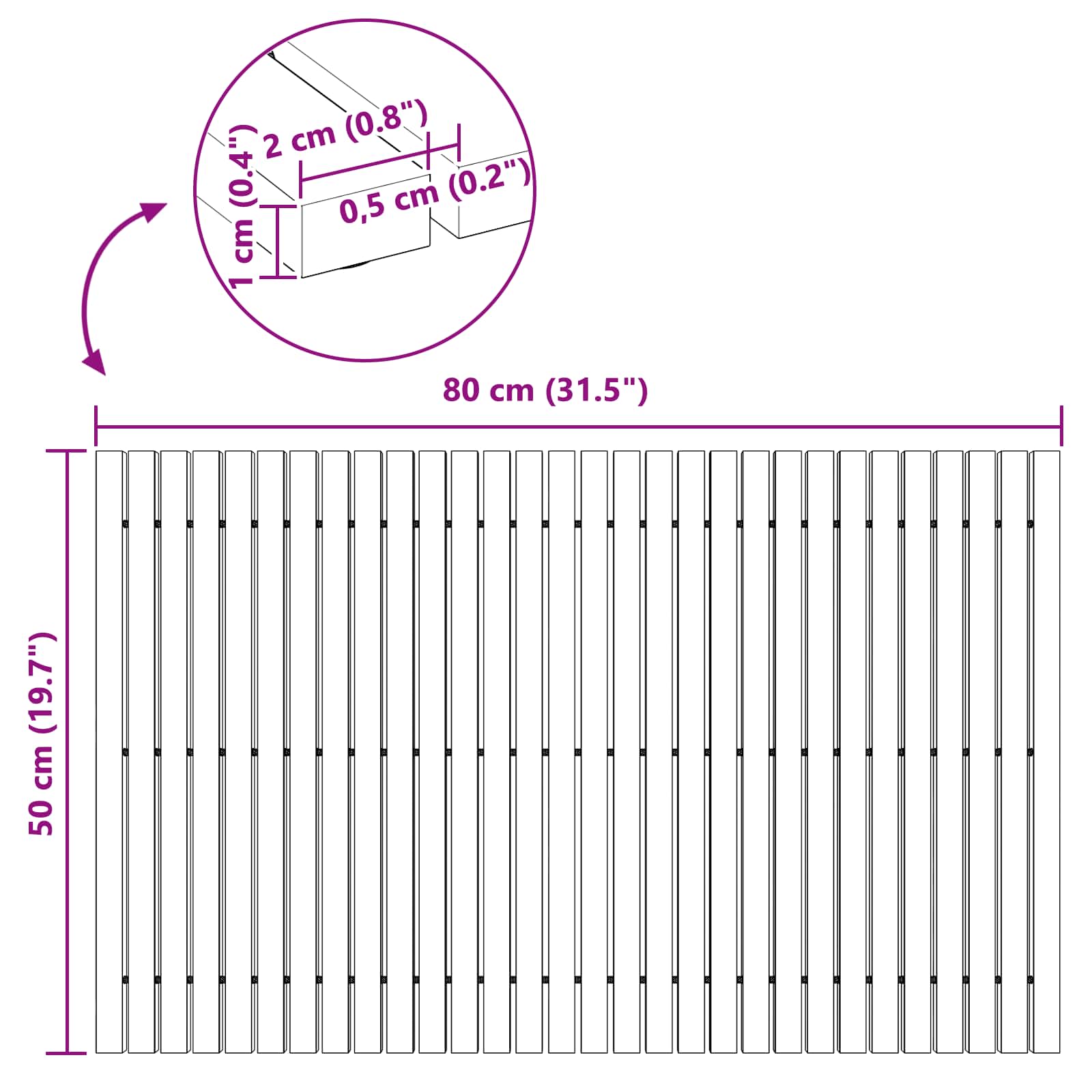 Badmat Bruin 80 x 50 cm Massief Acaciahout is nu te koop bij PeponiXL, paradijselijk wonen!