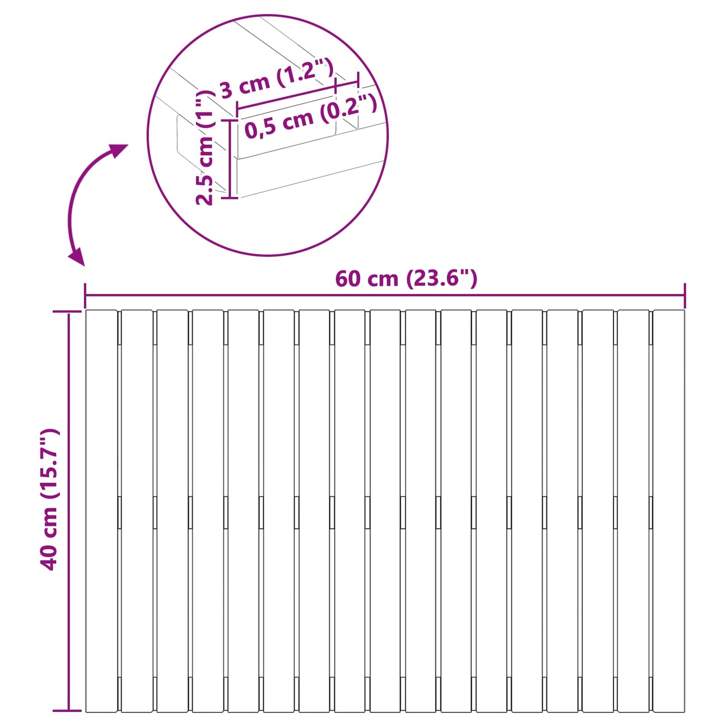 Badmat Effen Bruin 60 x 40 cm Hout is nu te koop bij PeponiXL, paradijselijk wonen!