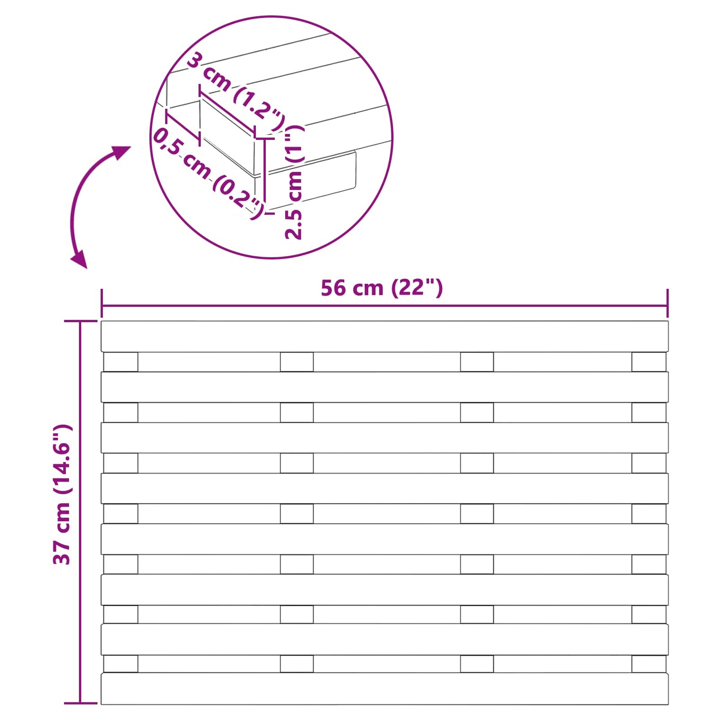 Badmat Effen Bruin 100 x 53 cm Hout is nu te koop bij PeponiXL, paradijselijk wonen!