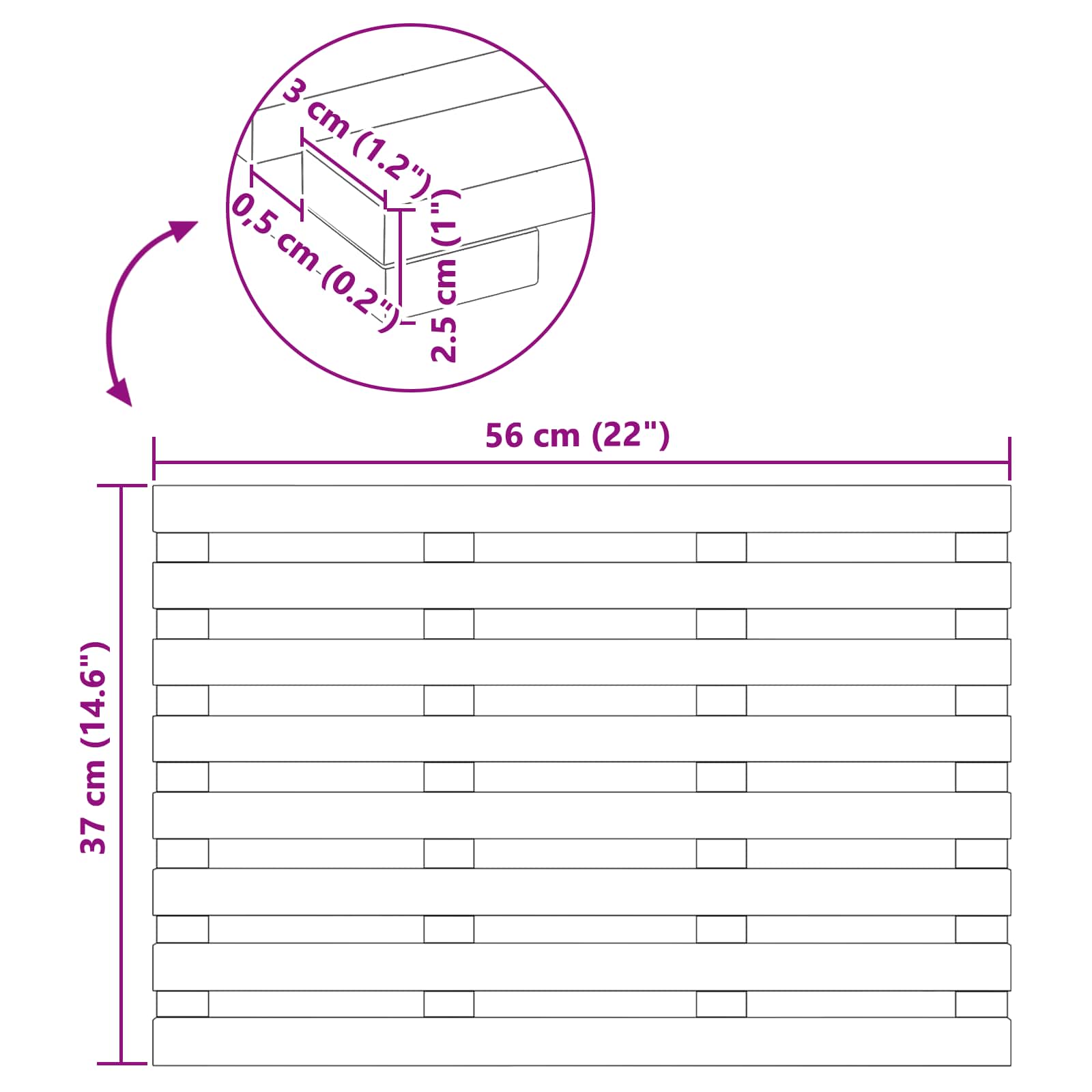 Badmat Effen Bruin 100 x 53 cm Hout is nu te koop bij PeponiXL, paradijselijk wonen!