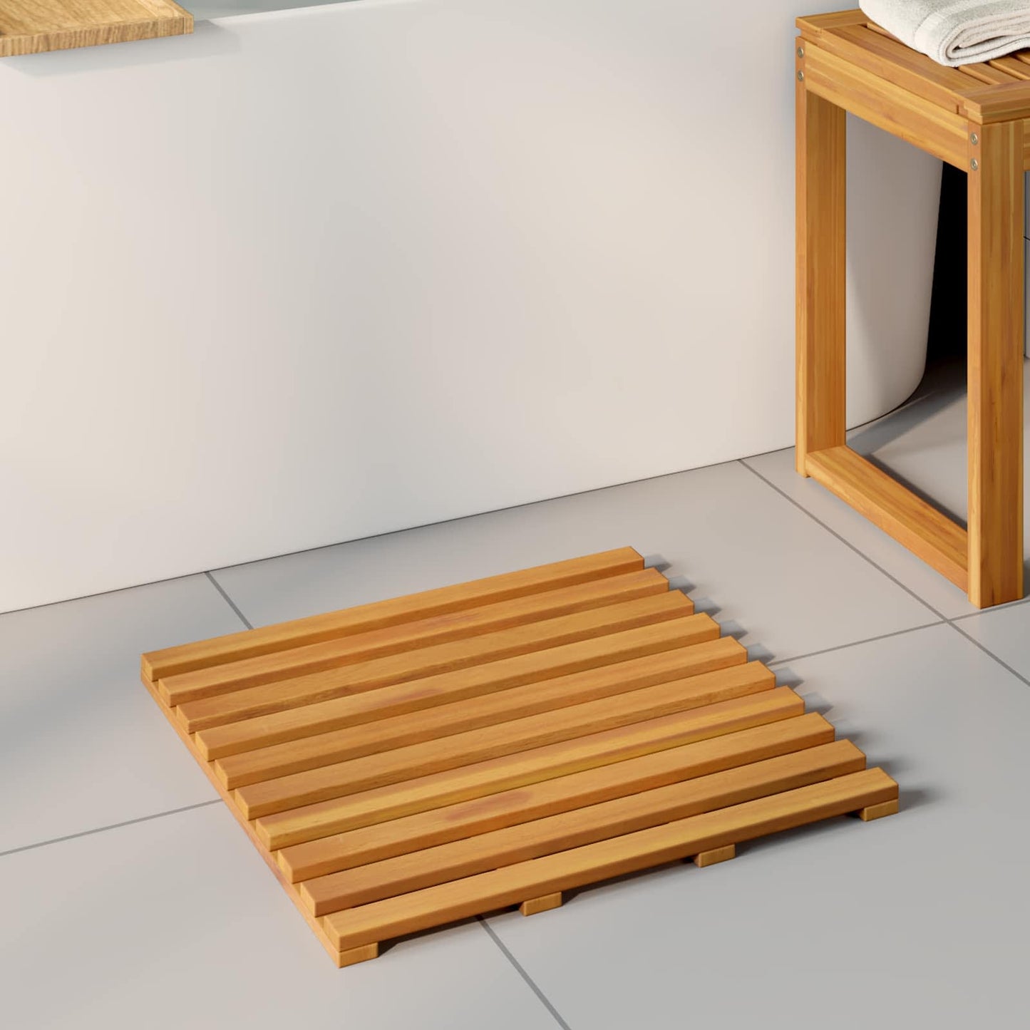 Badmat Effen Bruin 100 x 53 cm Hout is nu te koop bij PeponiXL, paradijselijk wonen!