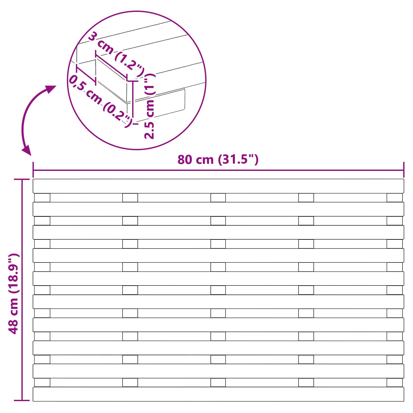 Badmat Effen Bruin 100 x 53 cm Hout is nu te koop bij PeponiXL, paradijselijk wonen!