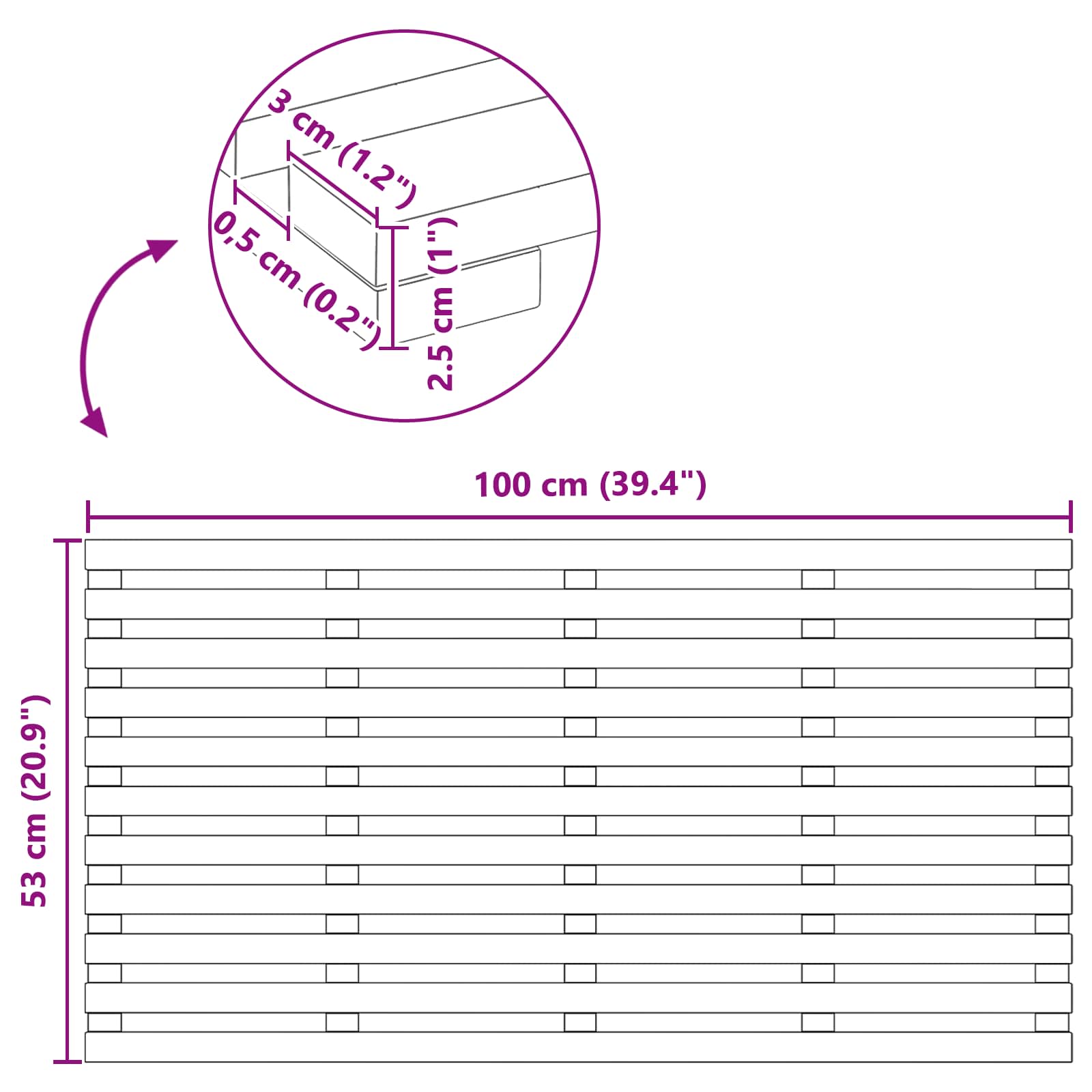 Badmat Effen Bruin 100 x 53 cm Hout is nu te koop bij PeponiXL, paradijselijk wonen!