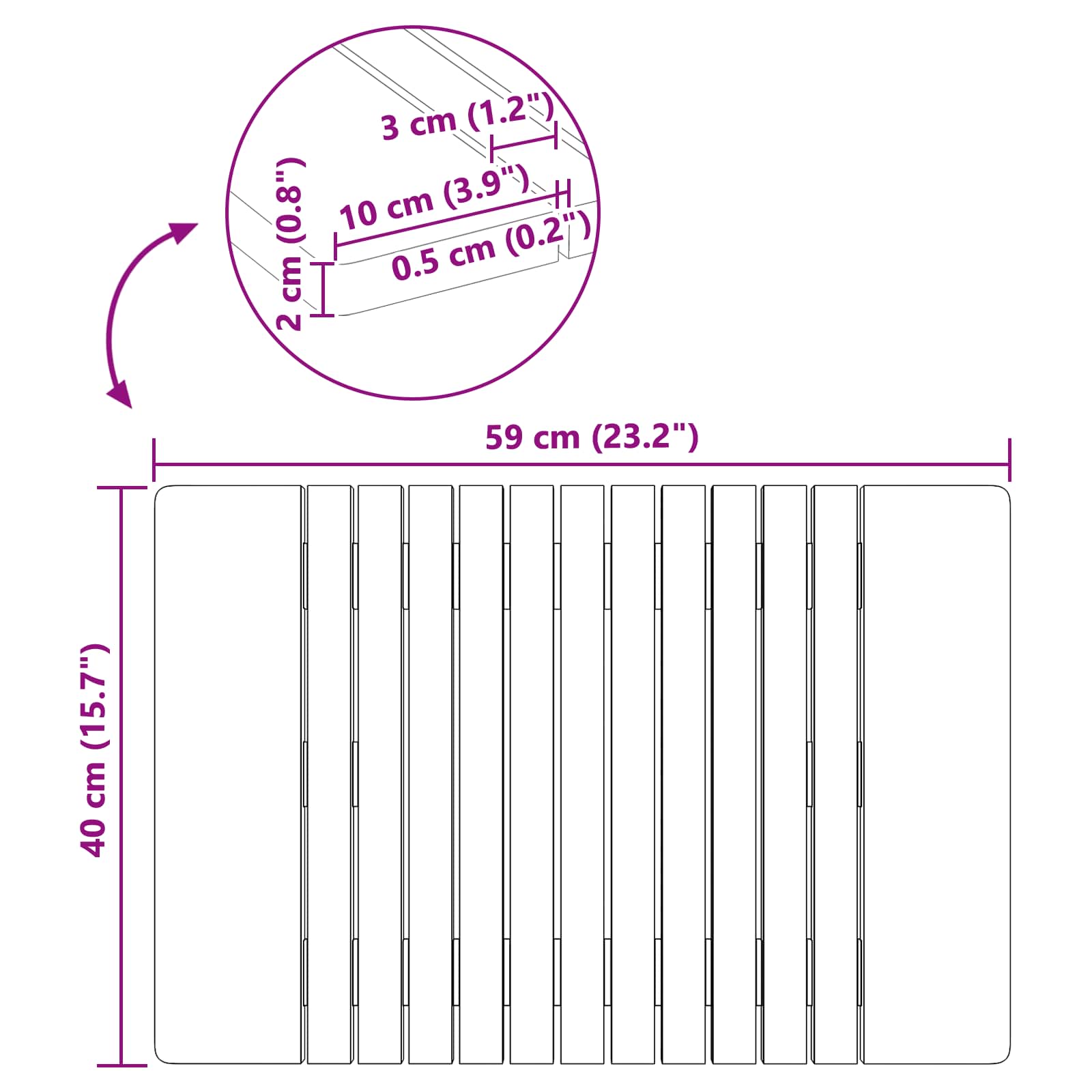 Badmat Effen Bruin 59 x 40 cm Hout is nu te koop bij PeponiXL, paradijselijk wonen!
