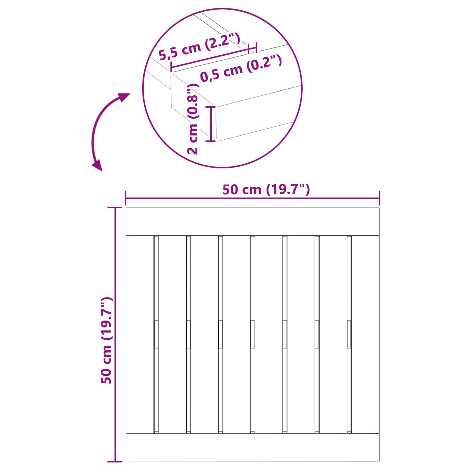 Badmat Effen Bruin 50 x 50 cm Hout is nu te koop bij PeponiXL, paradijselijk wonen!