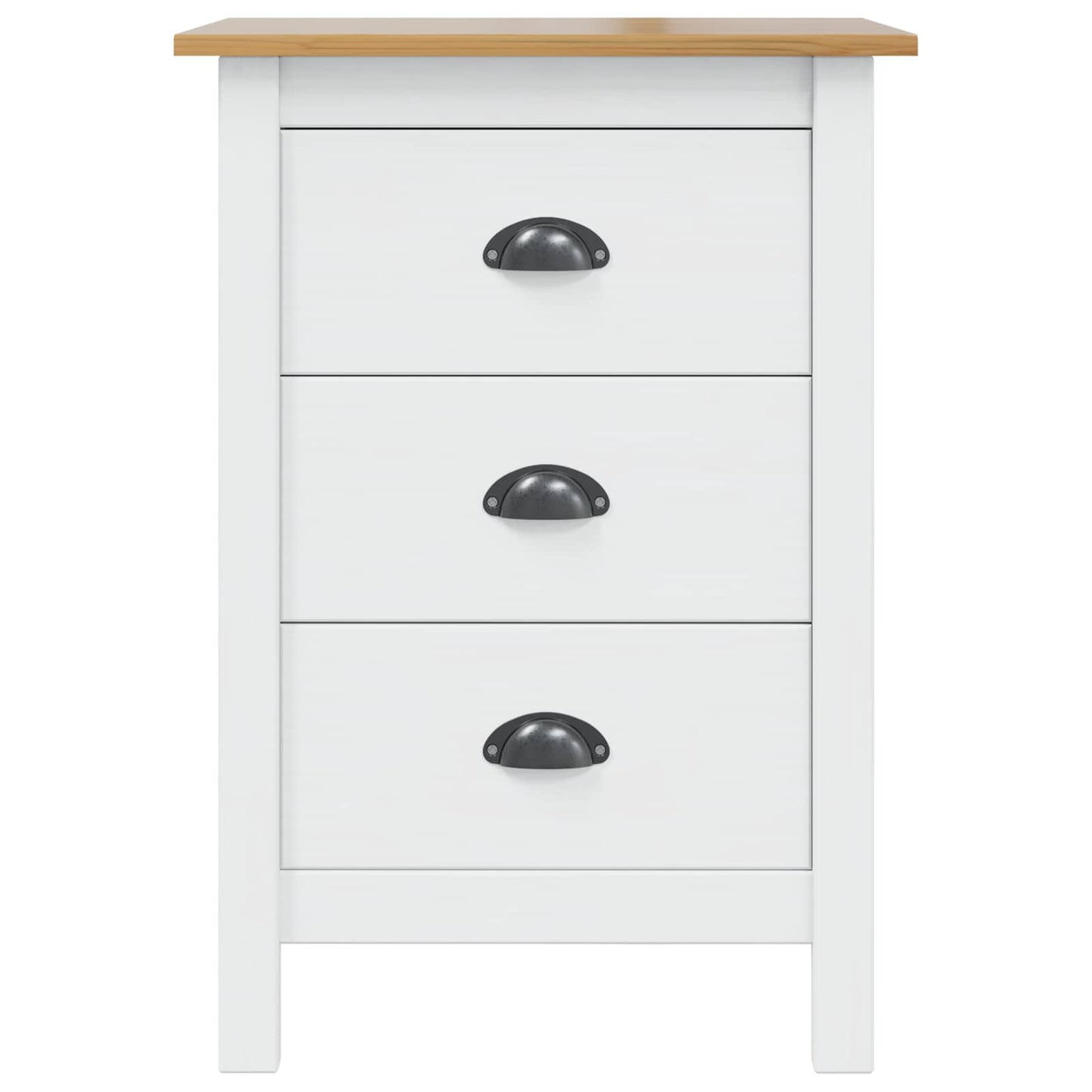 Nachtkastje met lade Wit en honingbruin 46 x 35 x 65 cm is nu te koop bij PeponiXL, paradijselijk wonen!