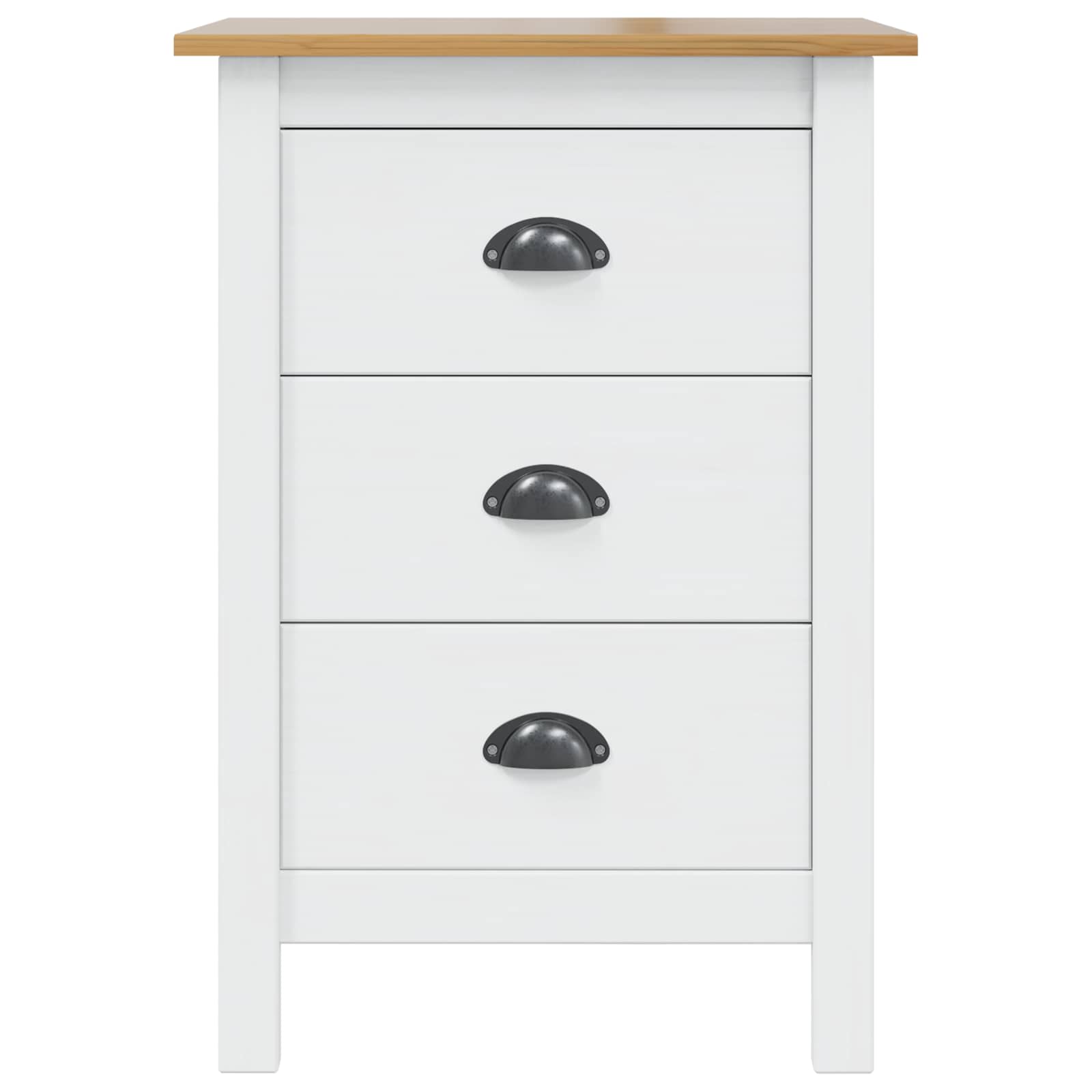 Nachtkastje met lade Wit en honingbruin 46 x 35 x 65 cm is nu te koop bij PeponiXL, paradijselijk wonen!