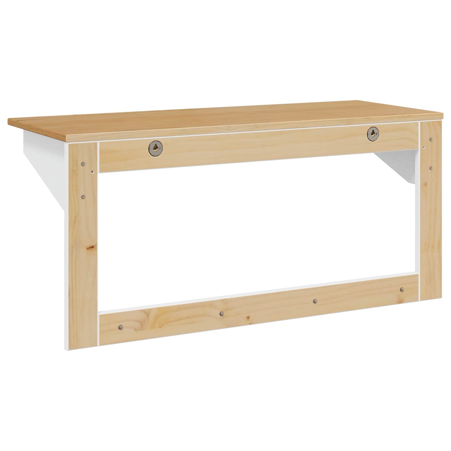 Kapstok Wit en honingbruin 90 x 35 x 41.5 cm Massief Vurenhout is nu te koop bij PeponiXL, paradijselijk wonen!