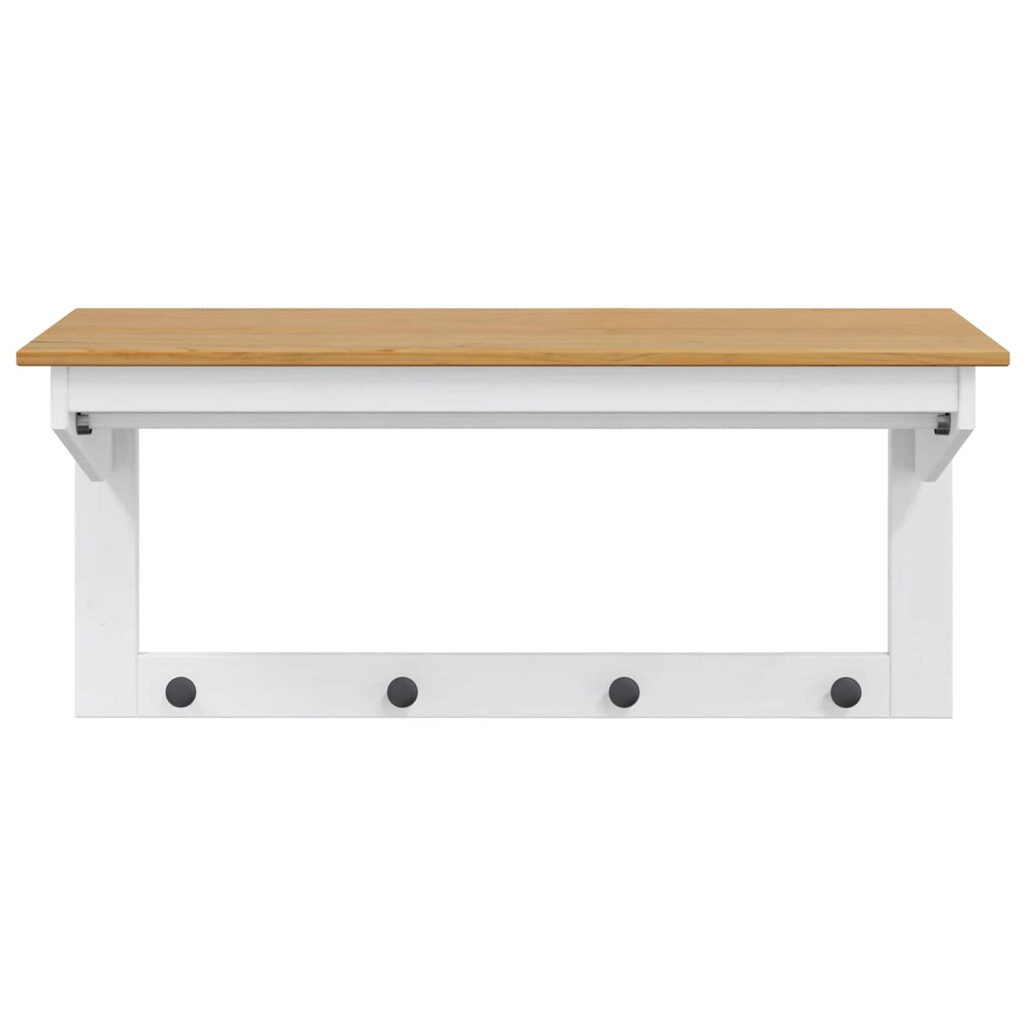 Kapstok Wit en honingbruin 90 x 35 x 41.5 cm Massief Vurenhout is nu te koop bij PeponiXL, paradijselijk wonen!