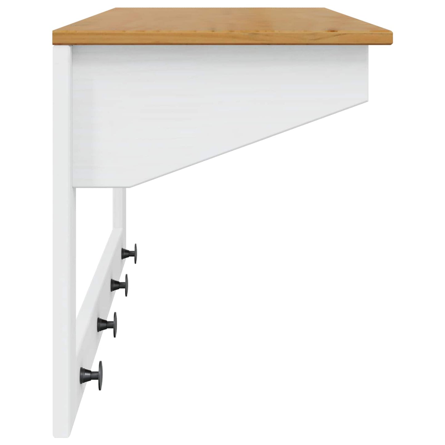 Kapstok Wit en honingbruin 90 x 35 x 41.5 cm Massief Vurenhout is nu te koop bij PeponiXL, paradijselijk wonen!