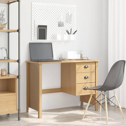 Bureau met lades met lade HILL Honingbruin 100 x 45 x 74 cm is nu te koop bij PeponiXL, paradijselijk wonen!