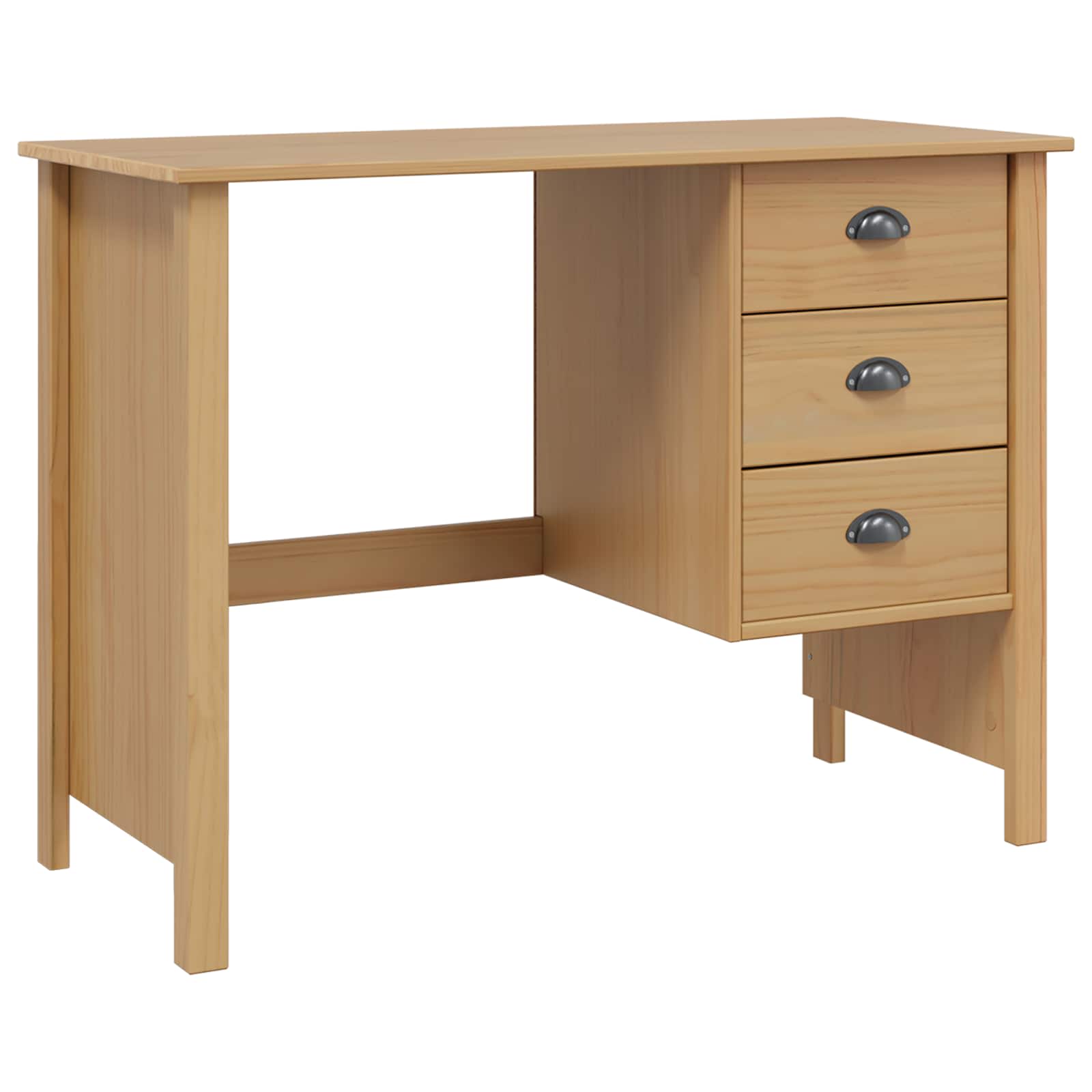 Bureau met lades Honingbruin 100 x 45 x 74 cm Massief Vurenhout is nu te koop bij PeponiXL, paradijselijk wonen!