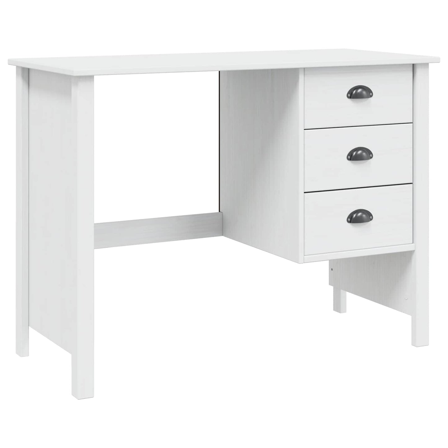 Bureau met lades Wit 100 x 45 x 74 cm Massief Vurenhout is nu te koop bij PeponiXL, paradijselijk wonen!