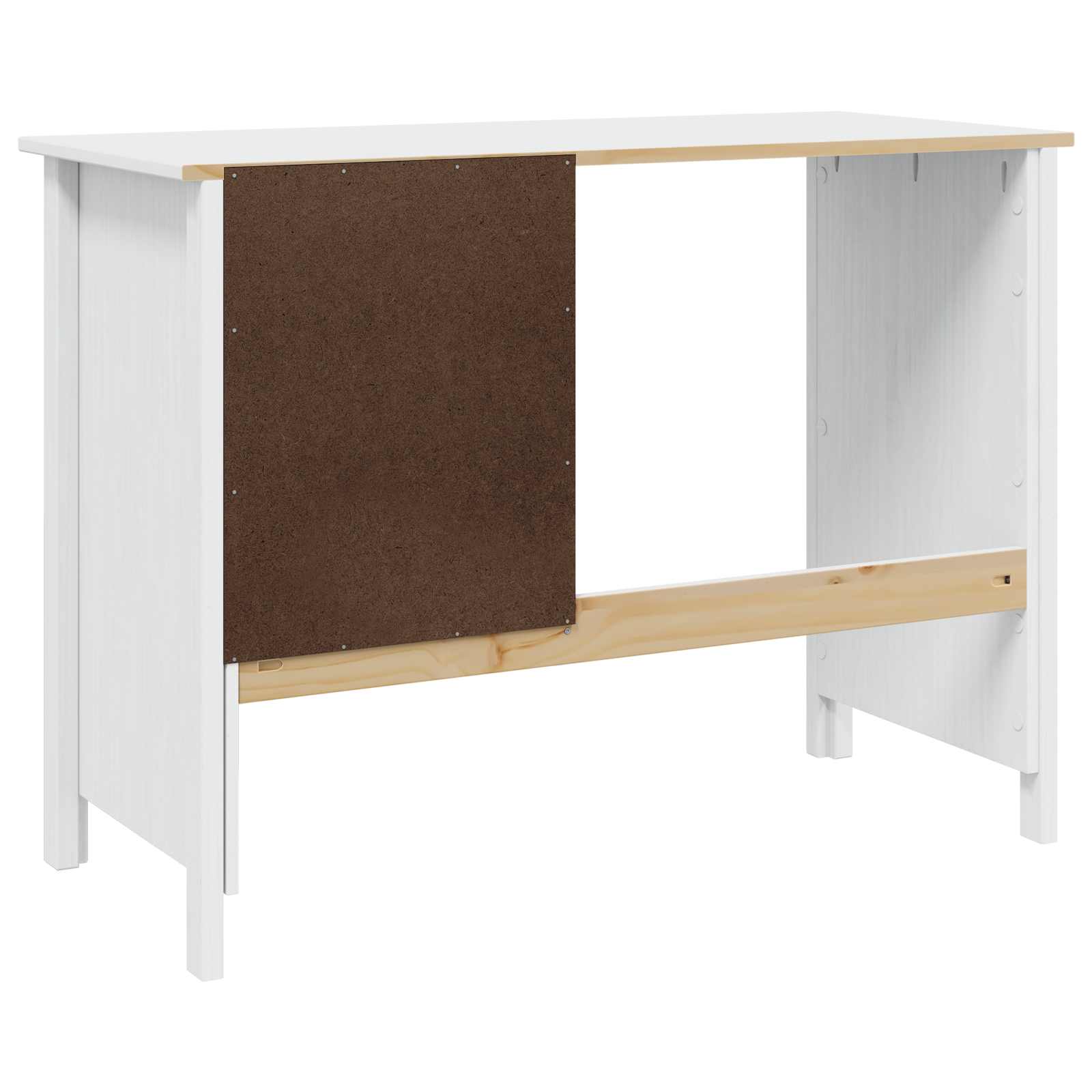 Bureau met lades Wit 100 x 45 x 74 cm Massief Vurenhout is nu te koop bij PeponiXL, paradijselijk wonen!