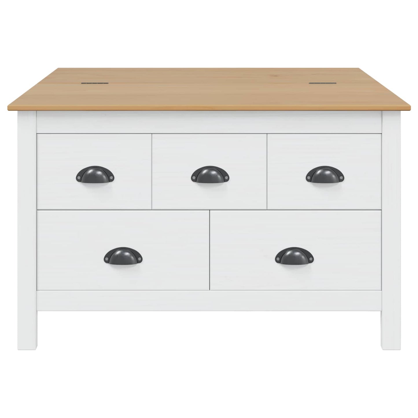 Salontafel met lade Wit en honingbruin 79.5 x 79.5 x 49 cm is nu te koop bij PeponiXL, paradijselijk wonen!