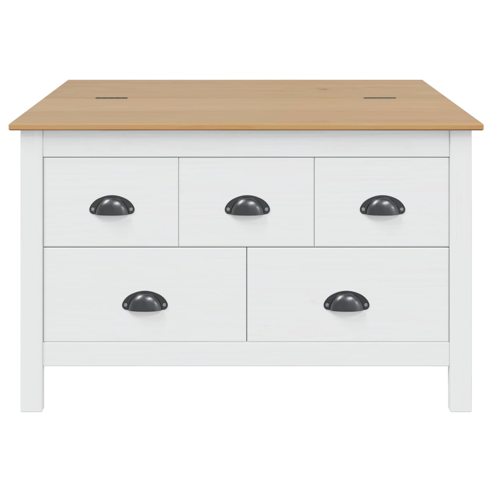 Salontafel met lade Wit en honingbruin 79.5 x 79.5 x 49 cm is nu te koop bij PeponiXL, paradijselijk wonen!