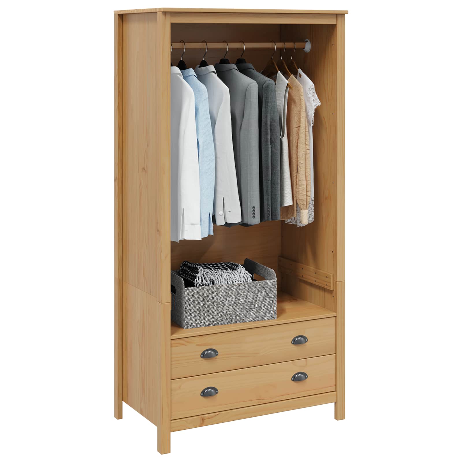 Kledingkast Honingbruin 84 x 50 x 170 cm Massief Vurenhout is nu te koop bij PeponiXL, paradijselijk wonen!