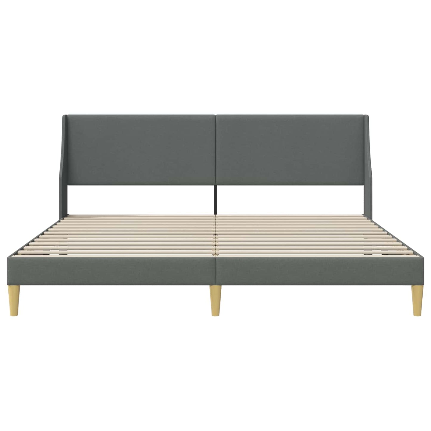 Bedframe met hoofdeinde Donkergrijs 180 x 200 cm Fluweel is nu te koop bij PeponiXL, paradijselijk wonen!