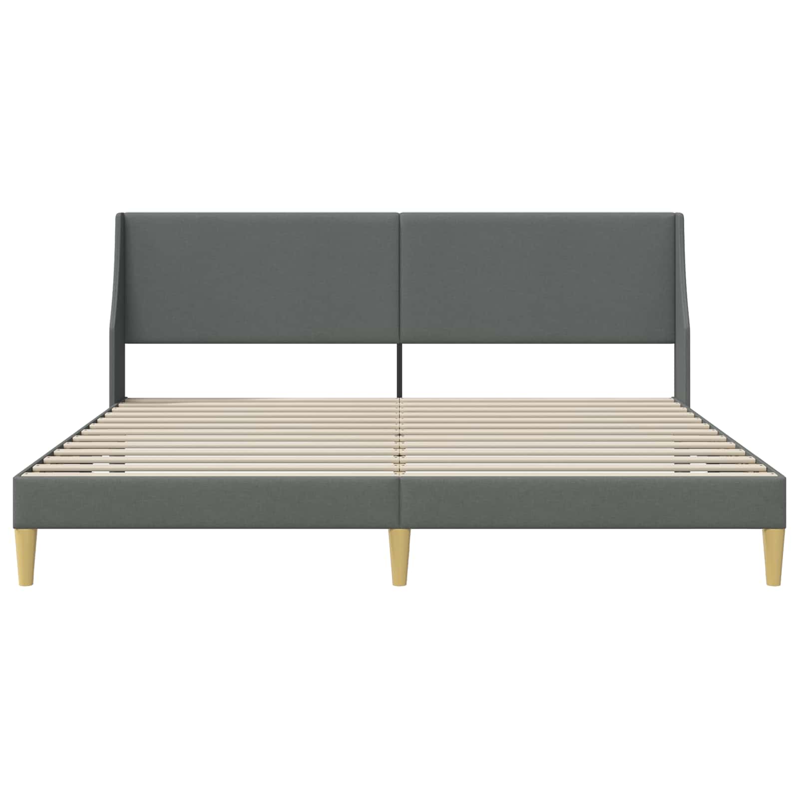 Bedframe met hoofdeinde Donkergrijs 180 x 200 cm Fluweel is nu te koop bij PeponiXL, paradijselijk wonen!