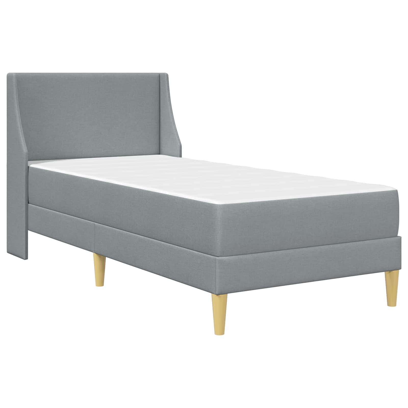 Bedframe met matras Lichtgrijs 90 x 200 cm Polyester is nu te koop bij PeponiXL, paradijselijk wonen!