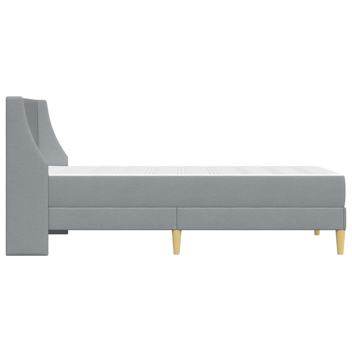 Bedframe met matras Lichtgrijs 90 x 200 cm Polyester is nu te koop bij PeponiXL, paradijselijk wonen!