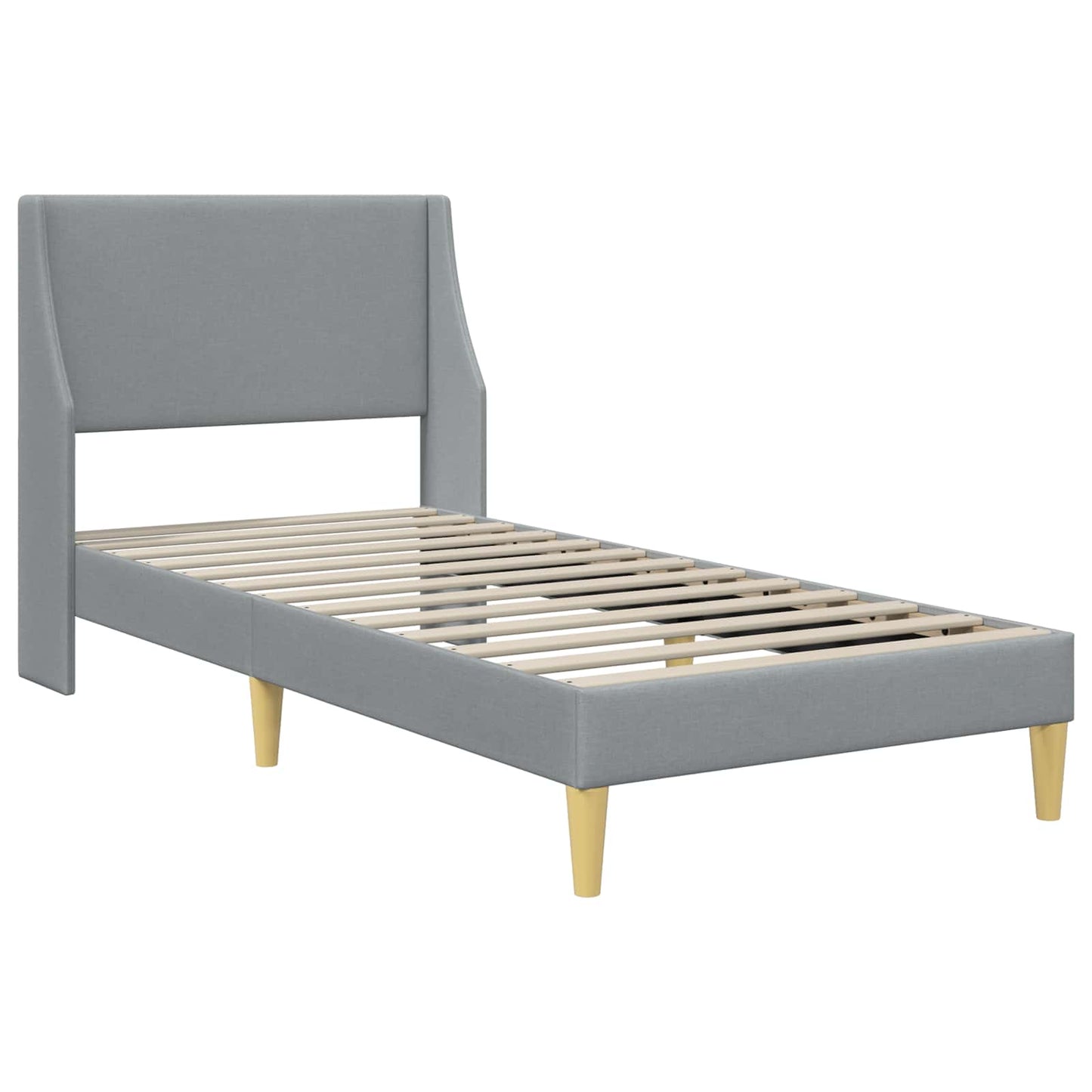 Bedframe met matras Lichtgrijs 100 x 200 cm Polyester is nu te koop bij PeponiXL, paradijselijk wonen!