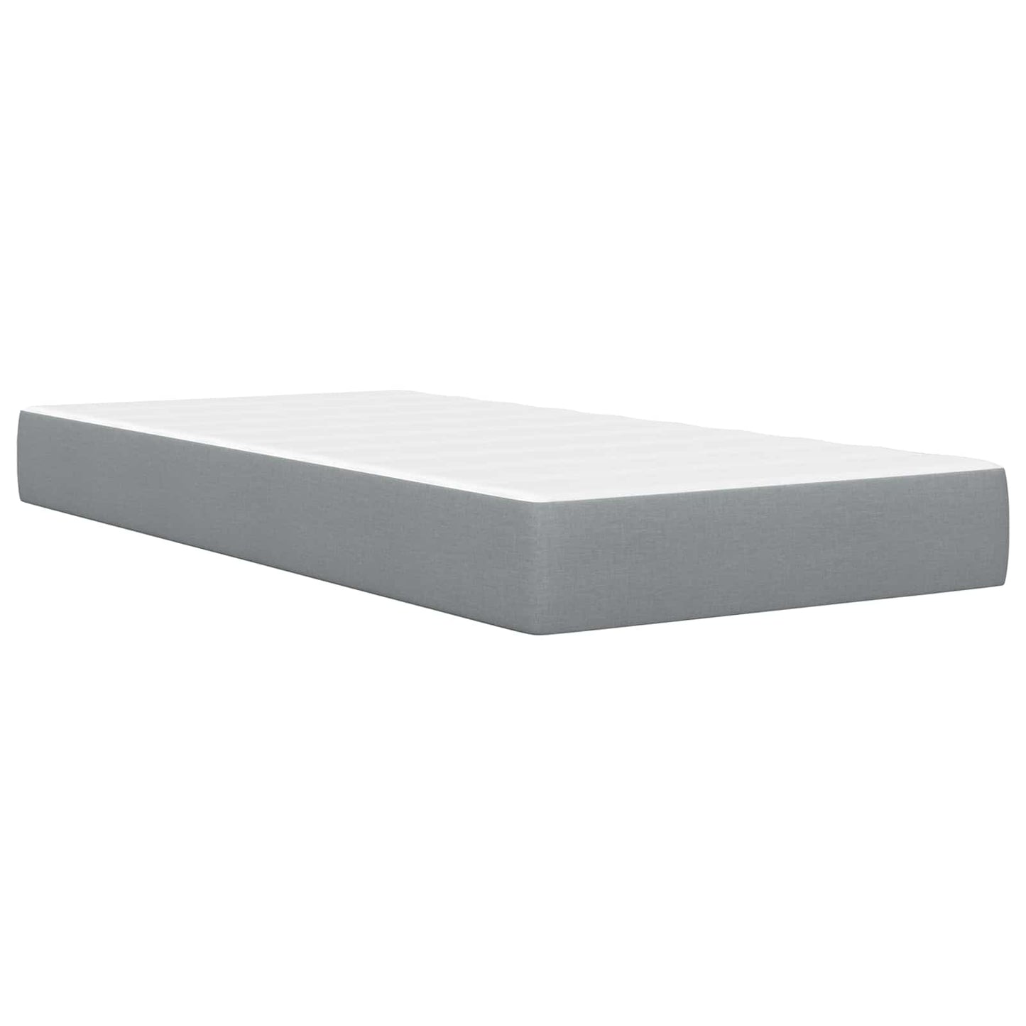 Bedframe met matras Lichtgrijs 100 x 200 cm Polyester is nu te koop bij PeponiXL, paradijselijk wonen!