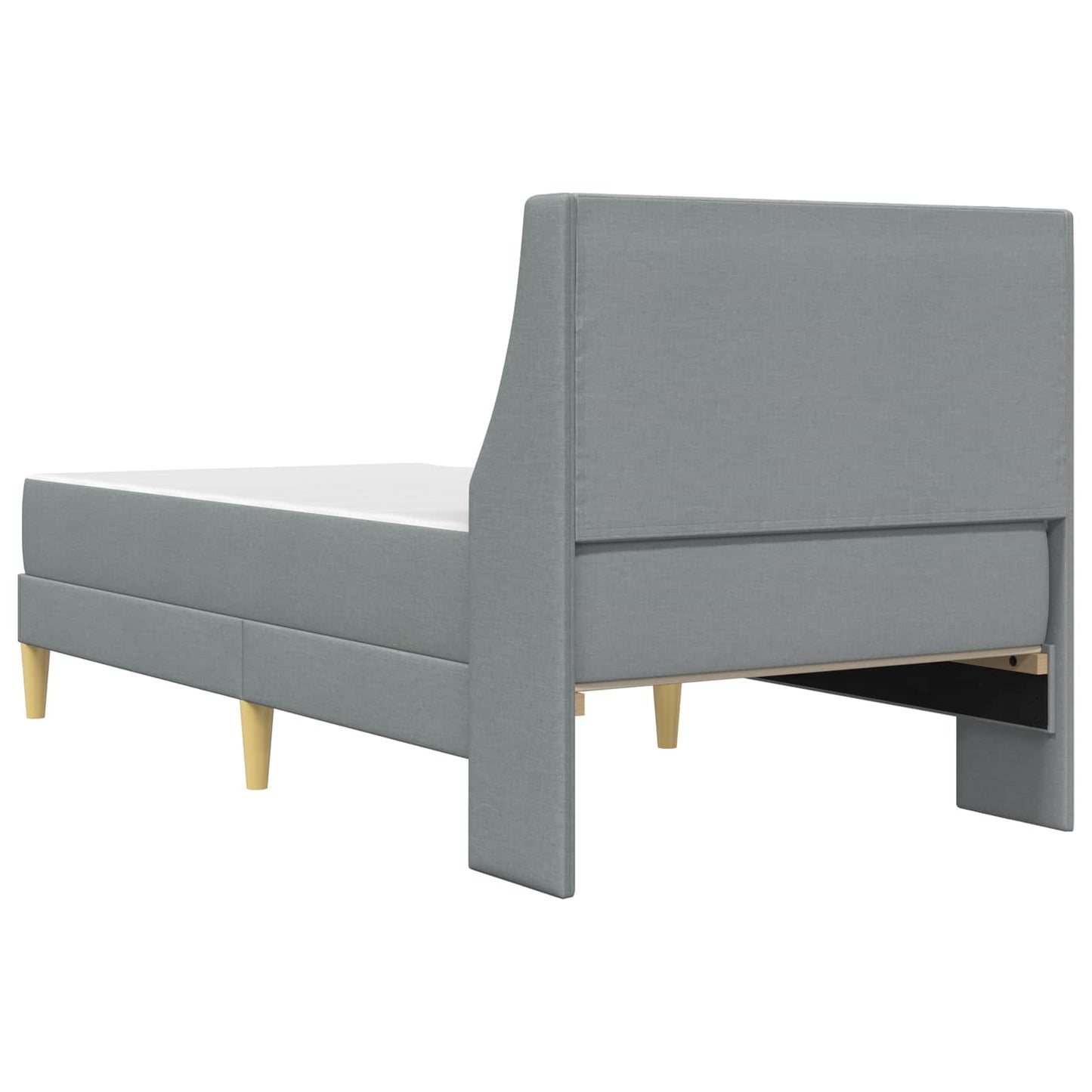Bedframe met matras Lichtgrijs 100 x 200 cm Polyester is nu te koop bij PeponiXL, paradijselijk wonen!