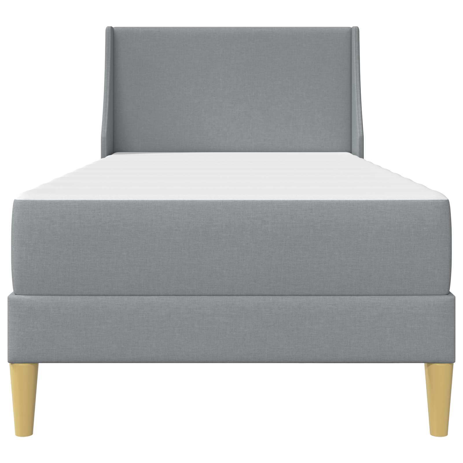 Bedframe met matras Lichtgrijs 100 x 200 cm Polyester is nu te koop bij PeponiXL, paradijselijk wonen!