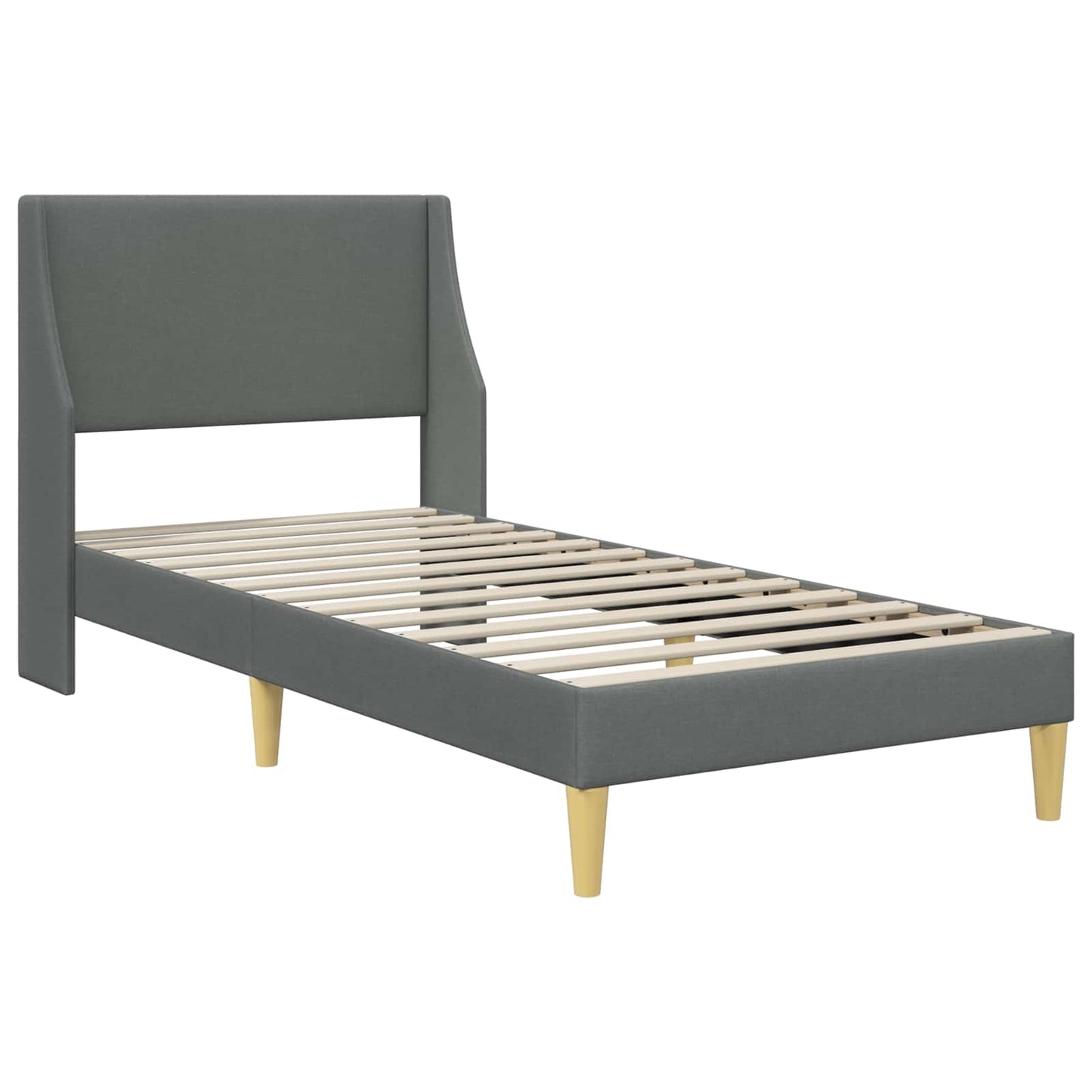 Bedframe met matras Donkergrijs 100 x 200 cm Polyester is nu te koop bij PeponiXL, paradijselijk wonen!