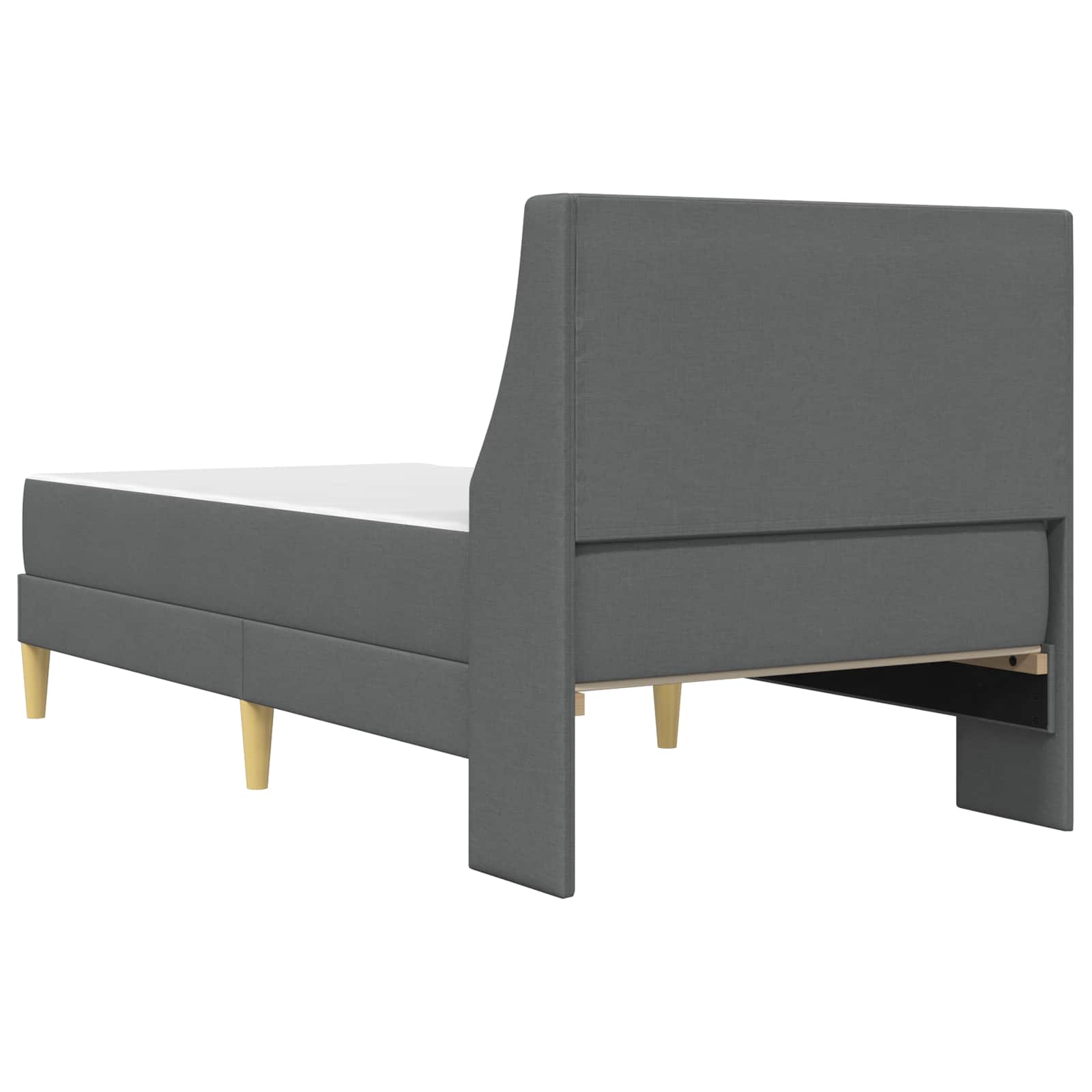 Bedframe met matras Donkergrijs 100 x 200 cm Polyester is nu te koop bij PeponiXL, paradijselijk wonen!