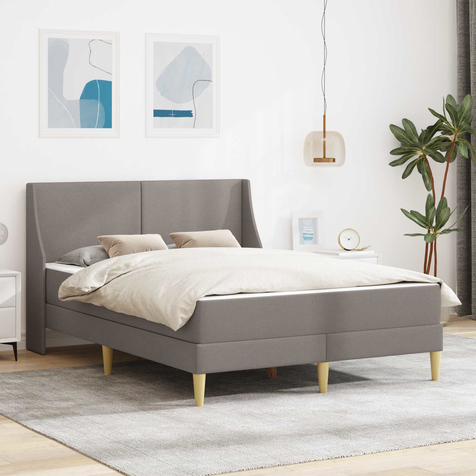 Bedframe met matras met hoofdeinde Polyester is nu te koop bij PeponiXL, paradijselijk wonen!