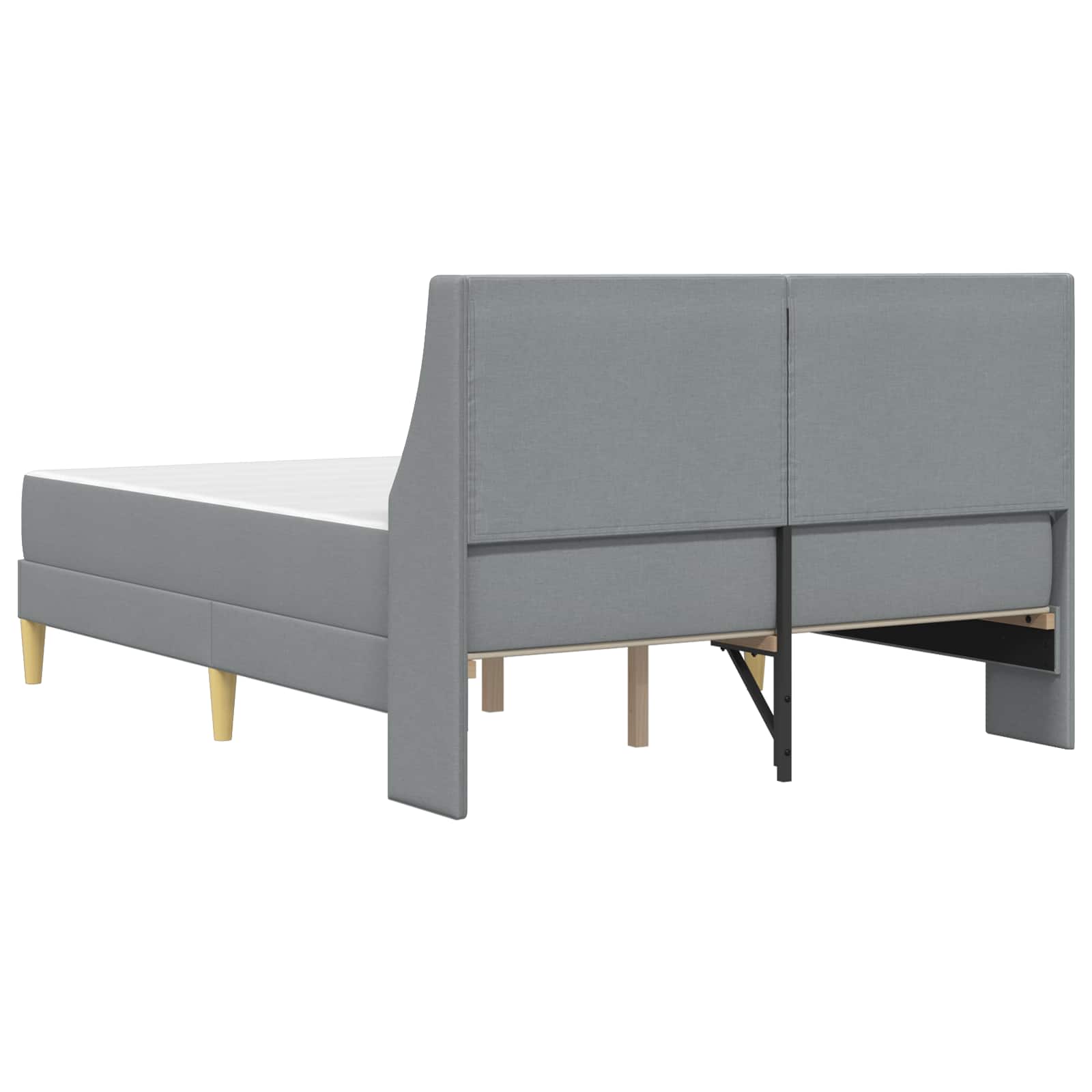 Bedframe met matras Lichtgrijs 140 x 200 cm Polyester is nu te koop bij PeponiXL, paradijselijk wonen!