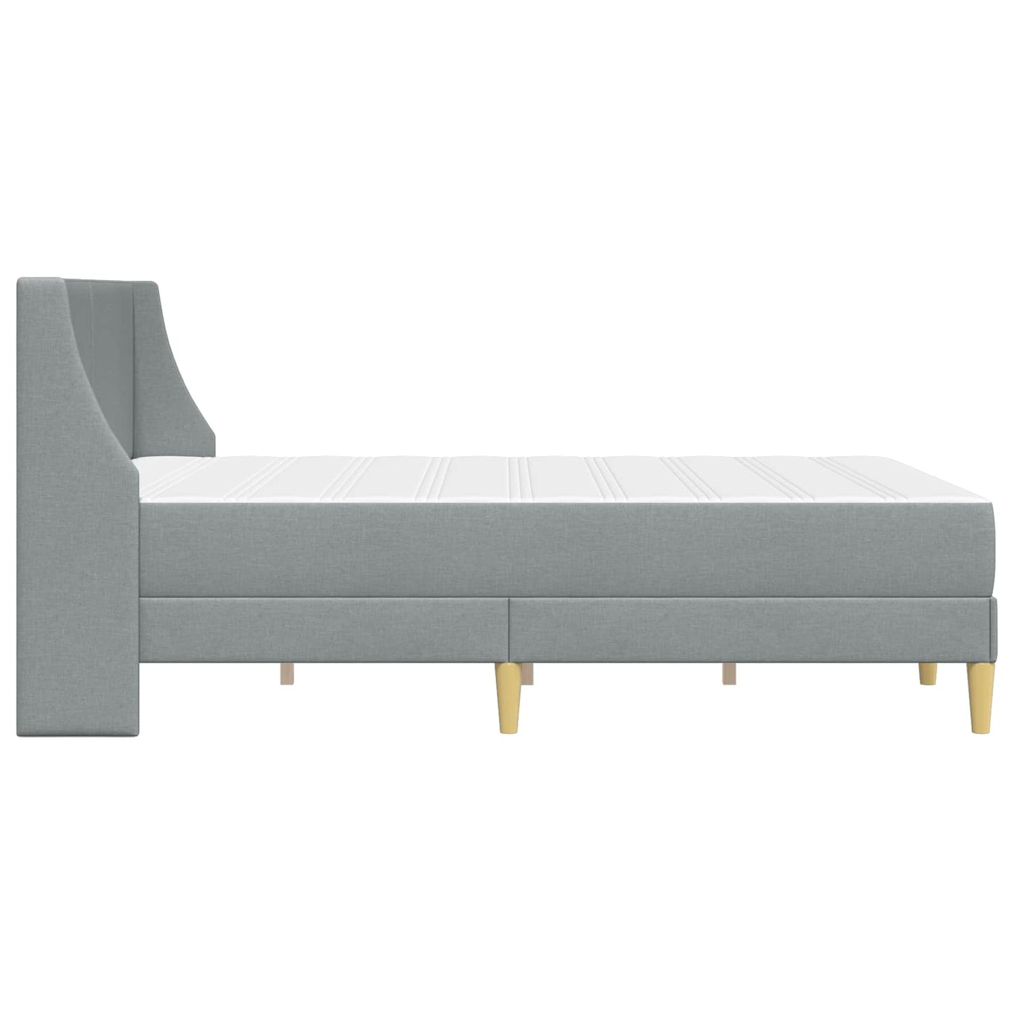 Bedframe met matras Lichtgrijs 140 x 200 cm Polyester is nu te koop bij PeponiXL, paradijselijk wonen!