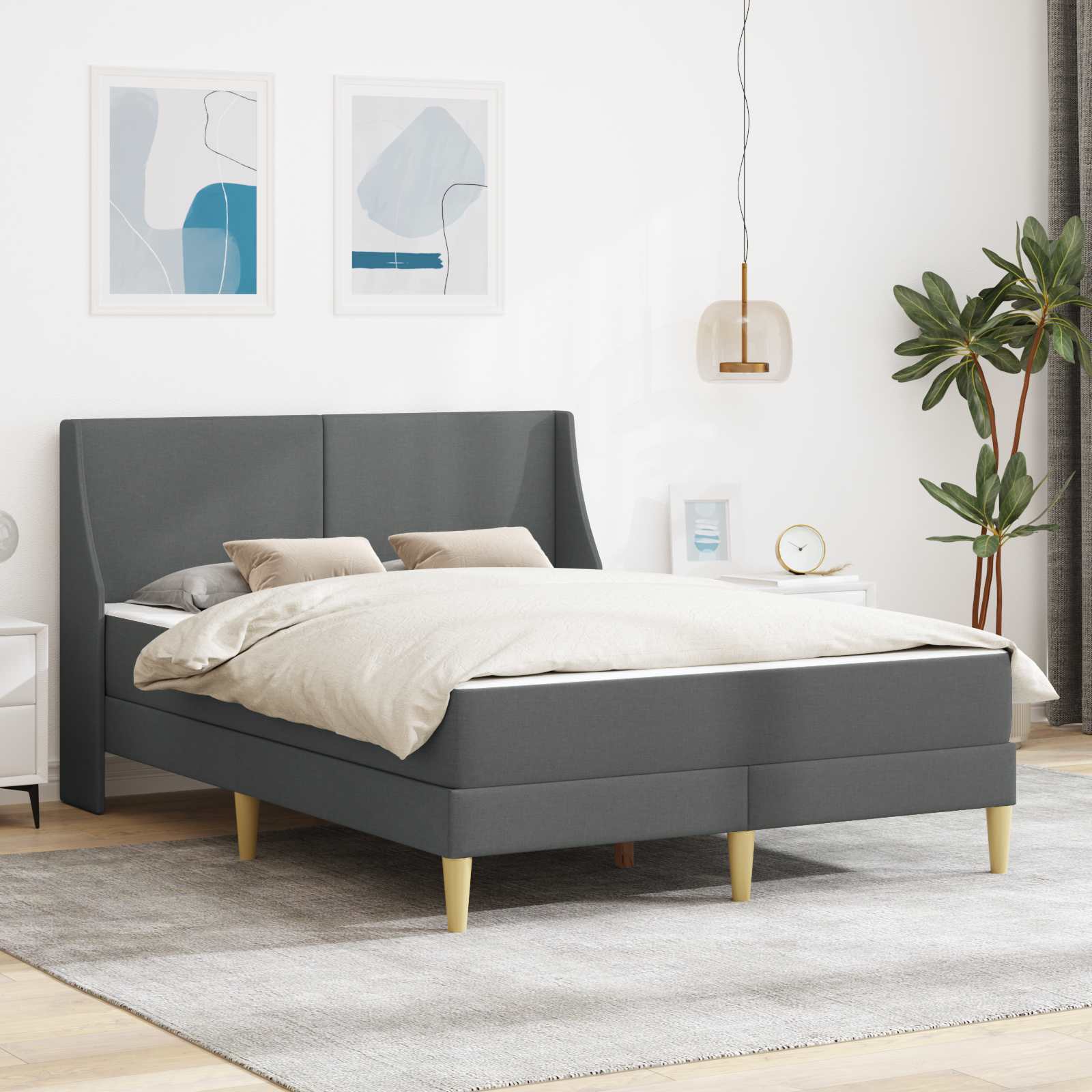 Bedframe met matras met hoofdeinde Polyester is nu te koop bij PeponiXL, paradijselijk wonen!