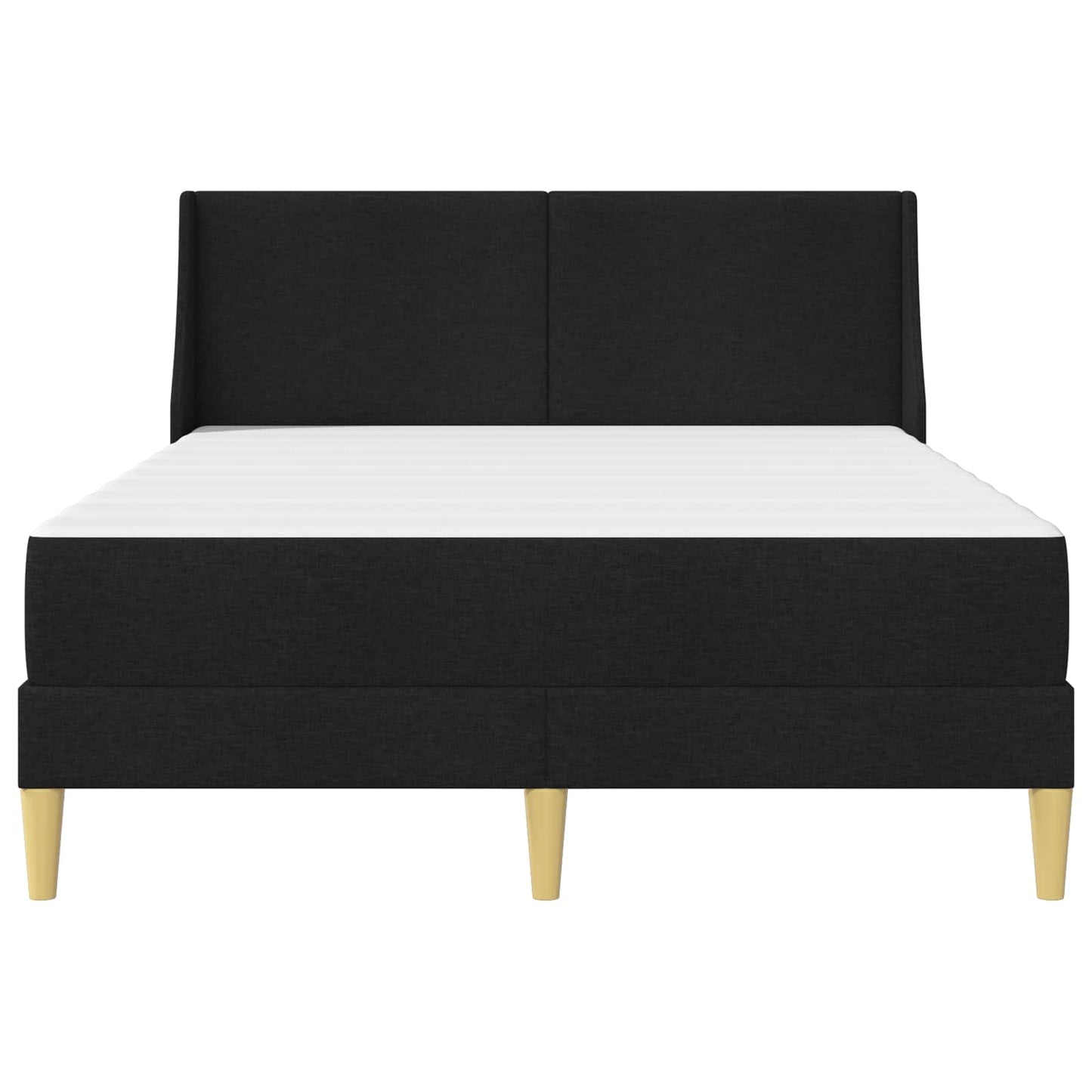 Bedframe met matras met hoofdeinde Zwart 160 x 200 cm Polyester is nu te koop bij PeponiXL, paradijselijk wonen!