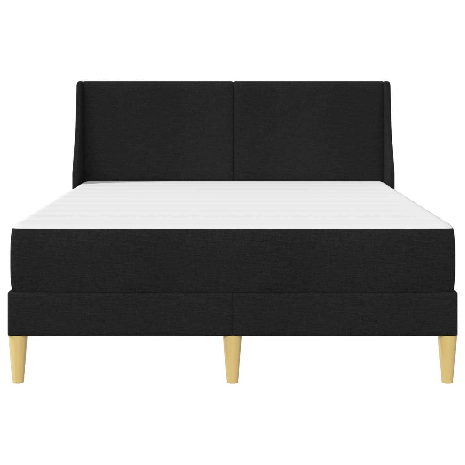 Bedframe met matras met hoofdeinde Zwart 160 x 200 cm Polyester is nu te koop bij PeponiXL, paradijselijk wonen!