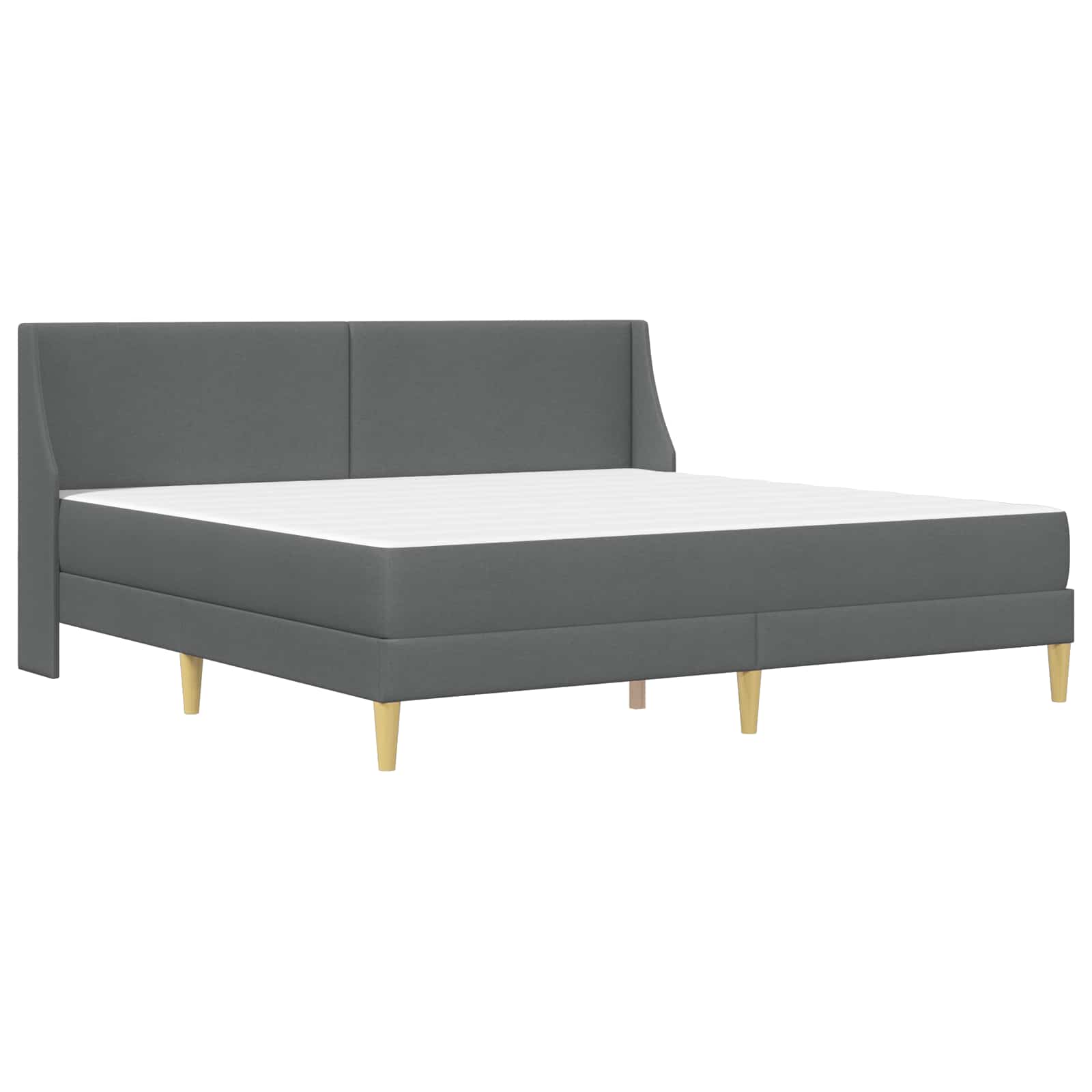 Bedframe met matras Donkergrijs 180 x 200 cm Polyester is nu te koop bij PeponiXL, paradijselijk wonen!