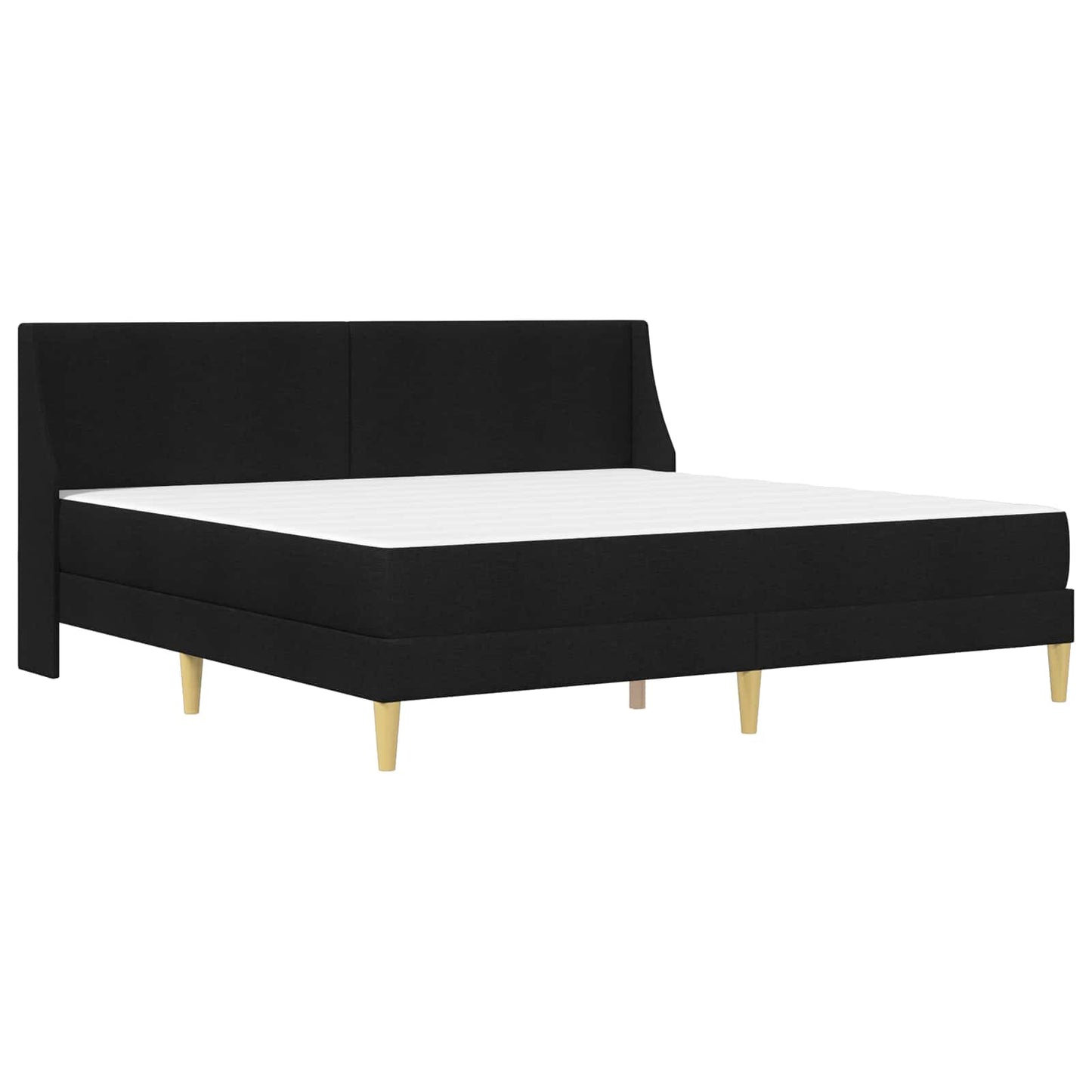 Bedframe met matras met hoofdeinde Zwart 180 x 200 cm Polyester is nu te koop bij PeponiXL, paradijselijk wonen!