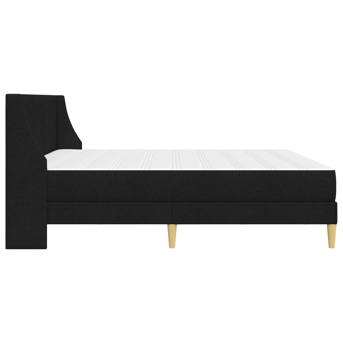 Bedframe met matras met hoofdeinde Zwart 180 x 200 cm Polyester is nu te koop bij PeponiXL, paradijselijk wonen!